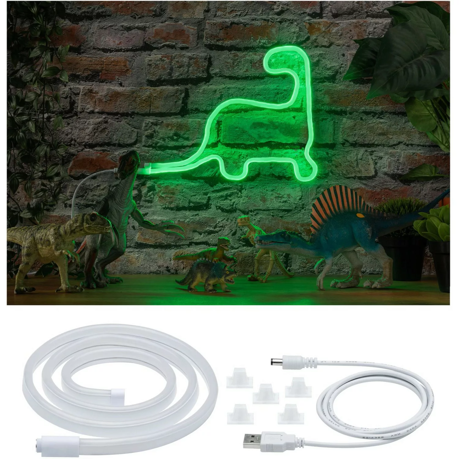 Paulmann LED-Strip Neon Colorflex USB 1m grün günstig online kaufen