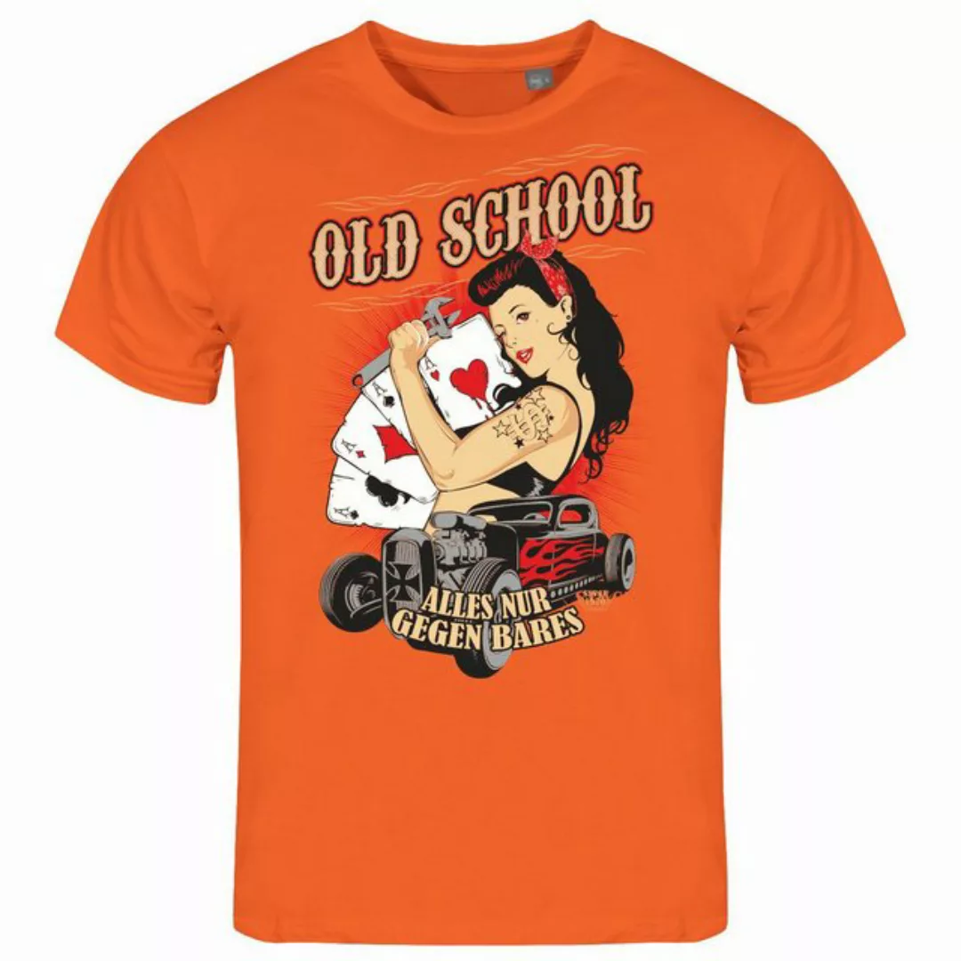 deinshirt Print-Shirt Herren T-Shirt Old School alles nur gegen Bares Funsh günstig online kaufen