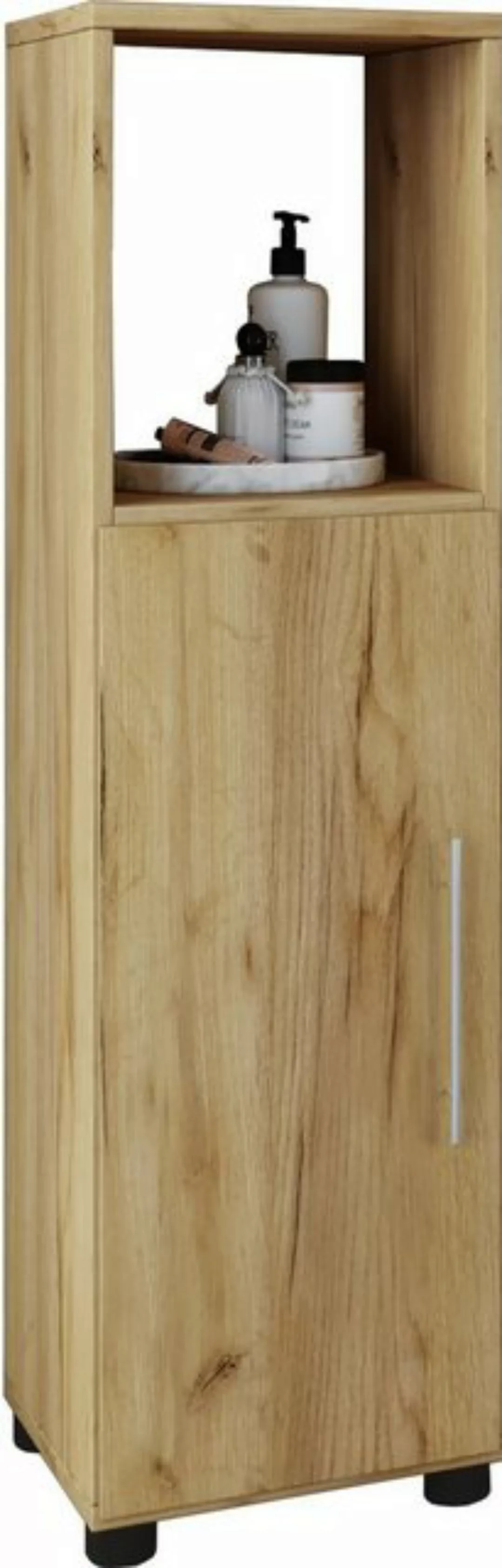 VCM Hochschrank "Holz Badmöbel Midischrank Badschrank Bad Flandu", (1 St.) günstig online kaufen