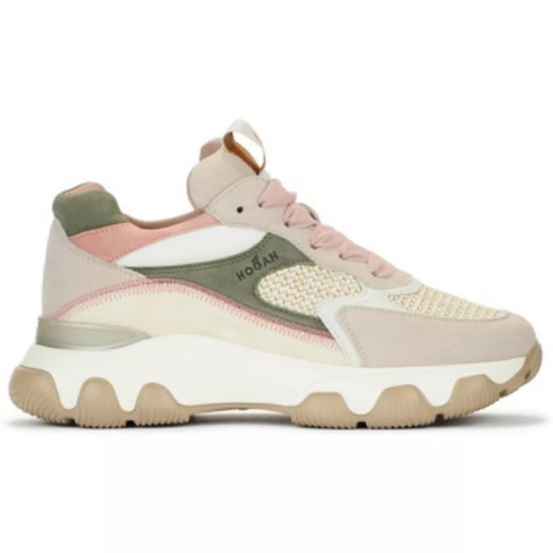 Hogan  Sneaker Sneaker  Hyperactive Mid Cut grün-beige und rosa günstig online kaufen