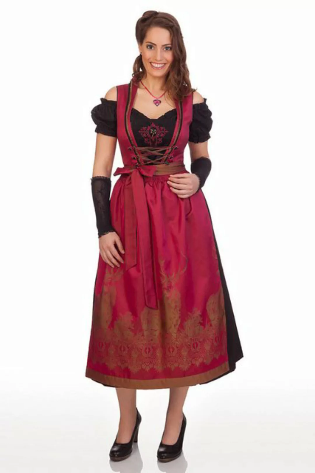 Spieth & Wensky Dirndl Dirndl lang 2tlg. - TULIP - beere günstig online kaufen