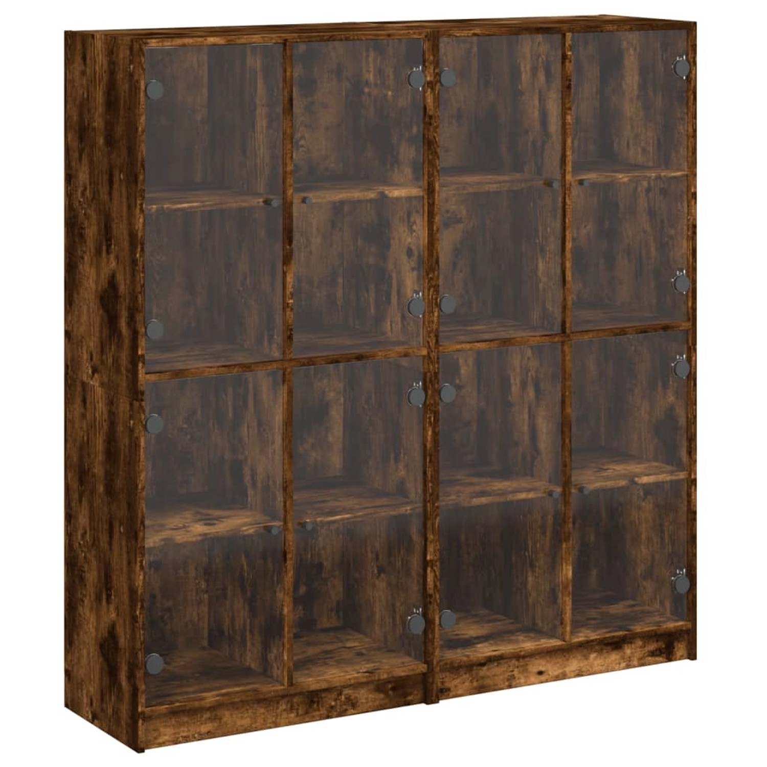 vidaXL Bücherschrank mit Türen Räuchereiche 136x37x142cm Holzwerkstoff günstig online kaufen