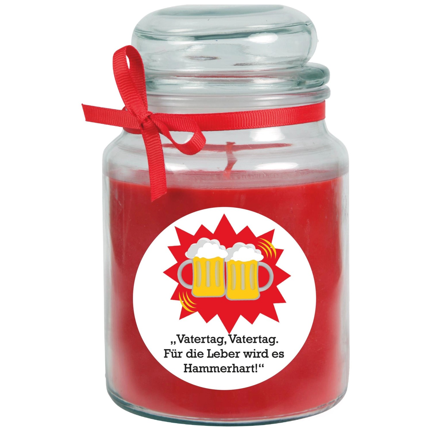 HS Candle Duftkerze & Glas Vatertag Rose Rot günstig online kaufen