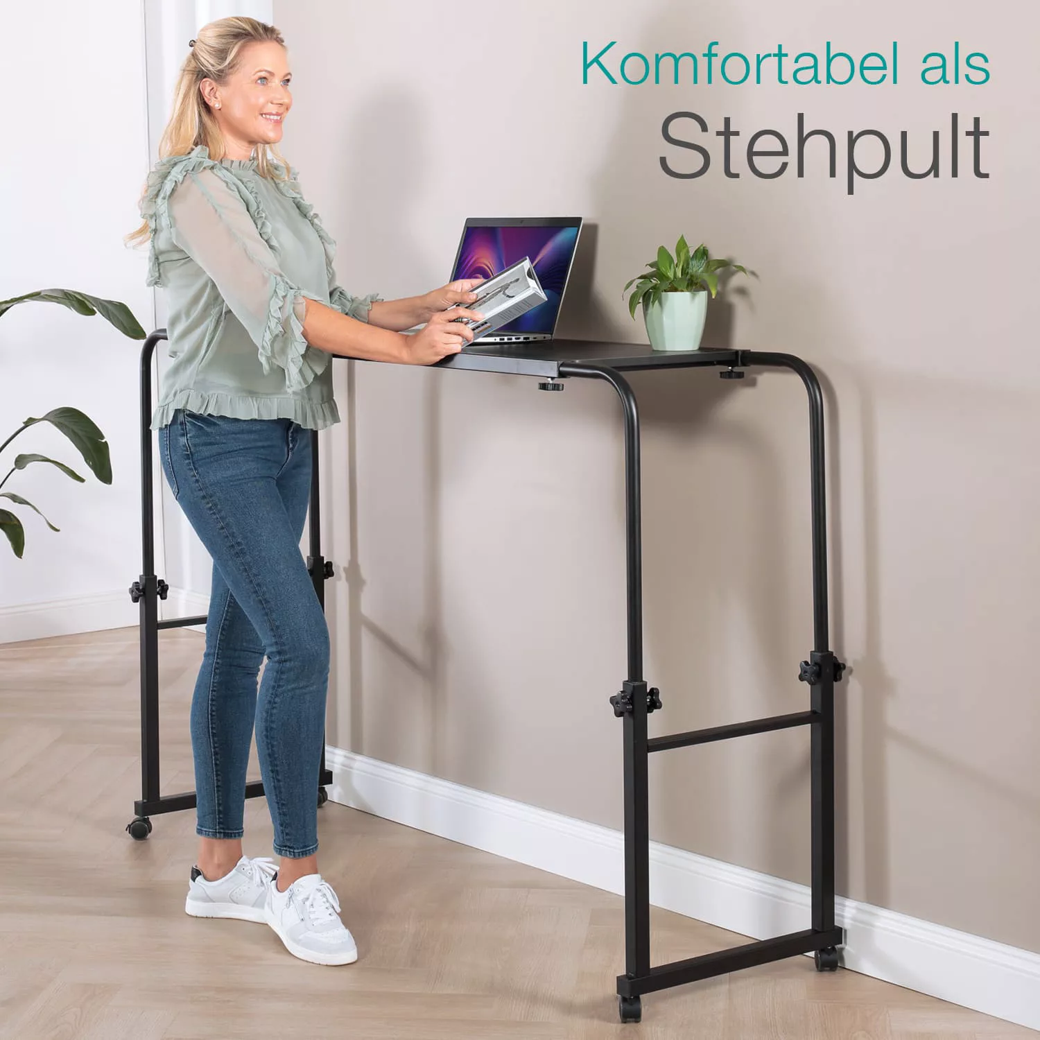 Betttisch auf Rollen, höhenverstellbar 78 bis 120cm, längenverstellbar 119 günstig online kaufen