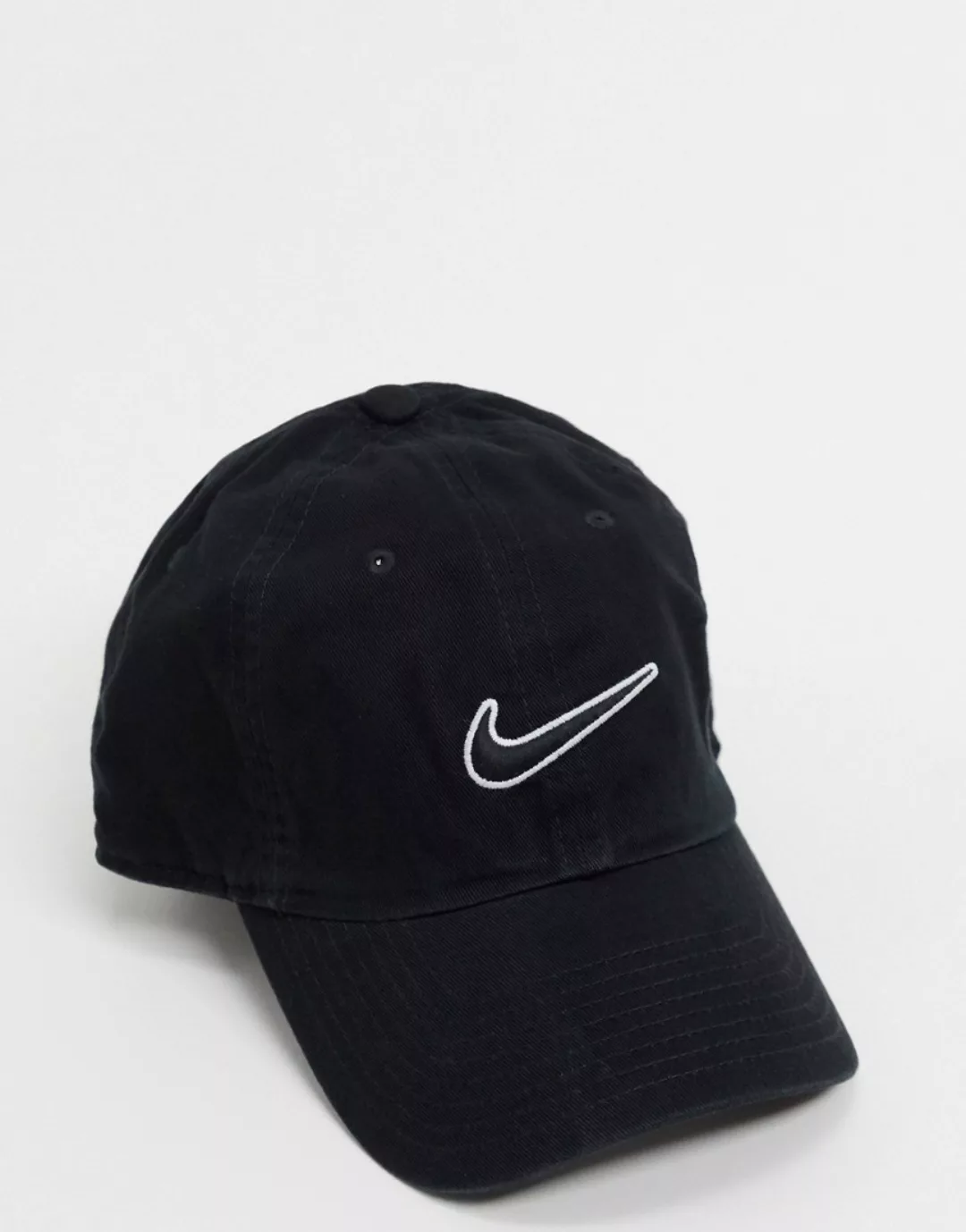 Nike – Swoosh – Schwarze Kappe günstig online kaufen