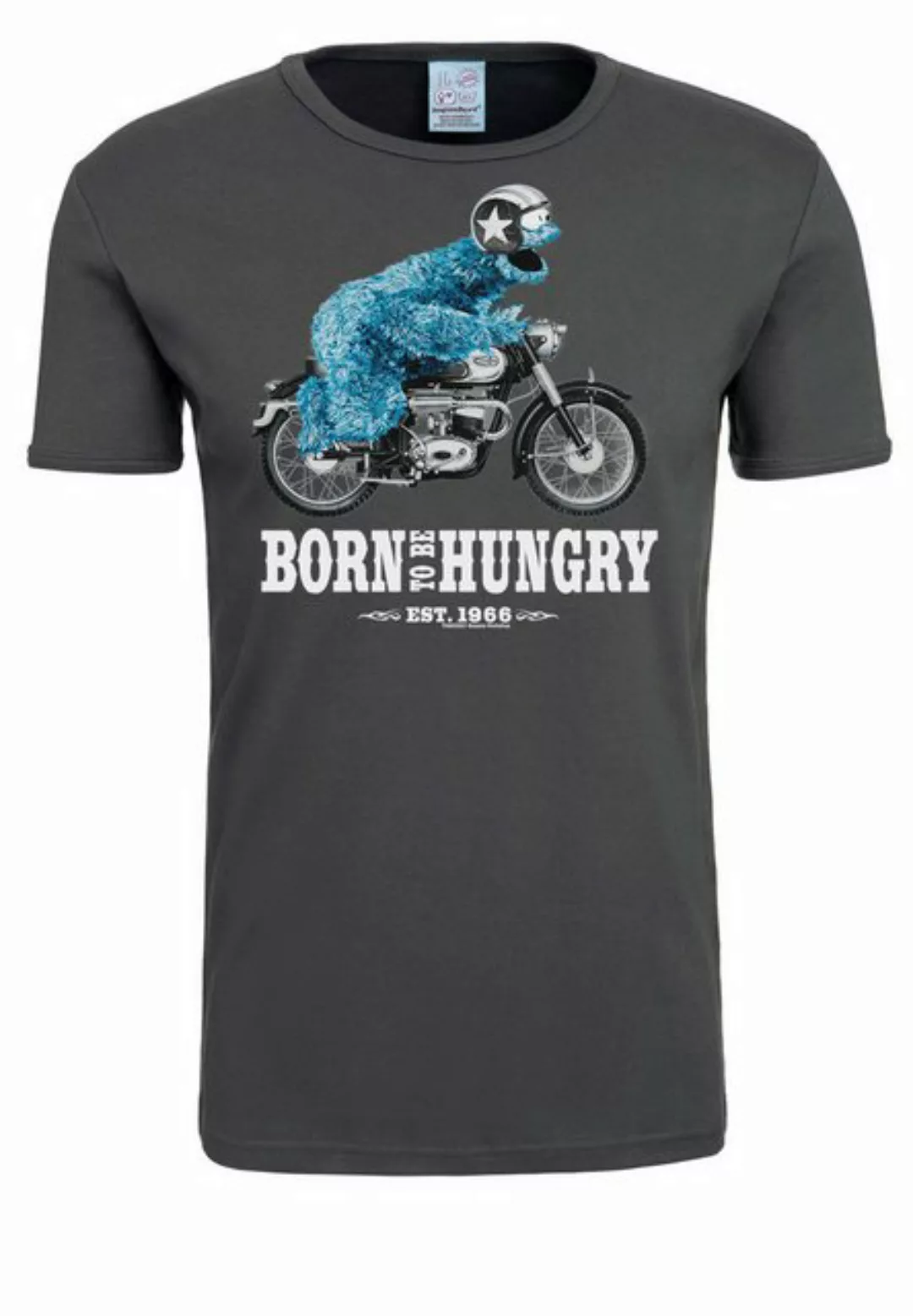 LOGOSHIRT T-Shirt "Sesamstraße – Krümelmonster Motorrad", mit lizenziertem günstig online kaufen