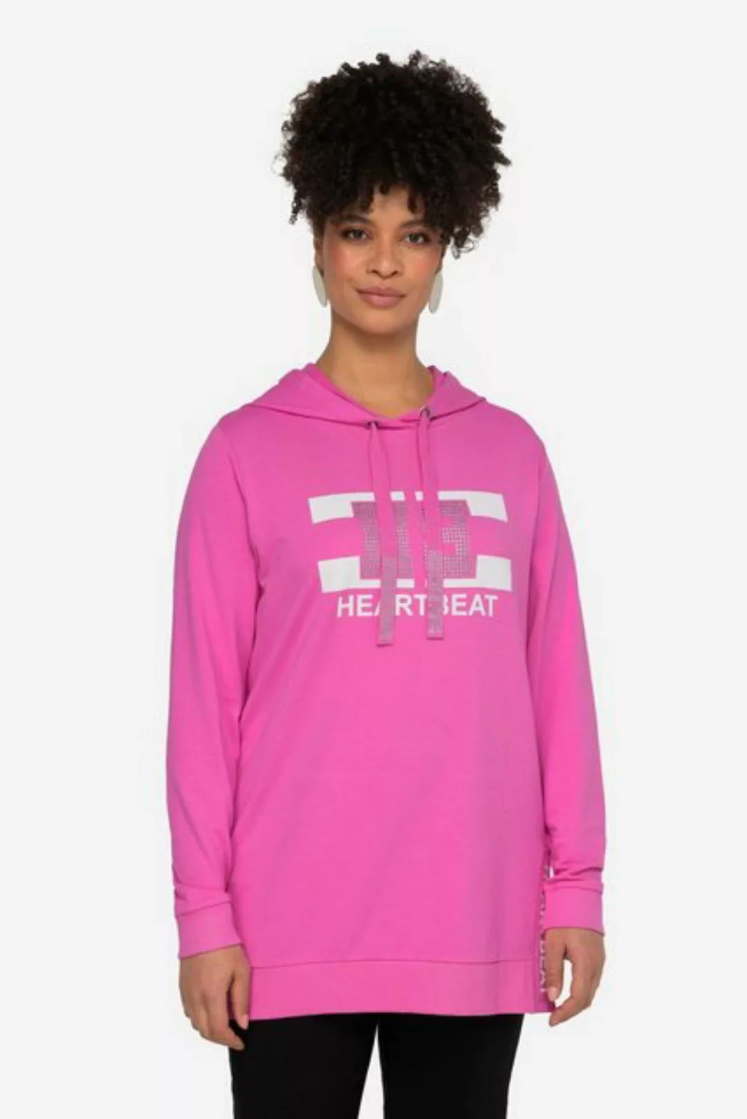 MIAMODA Sweatshirt Sweatshirt großer Print Saumschlitz Stehkragen günstig online kaufen