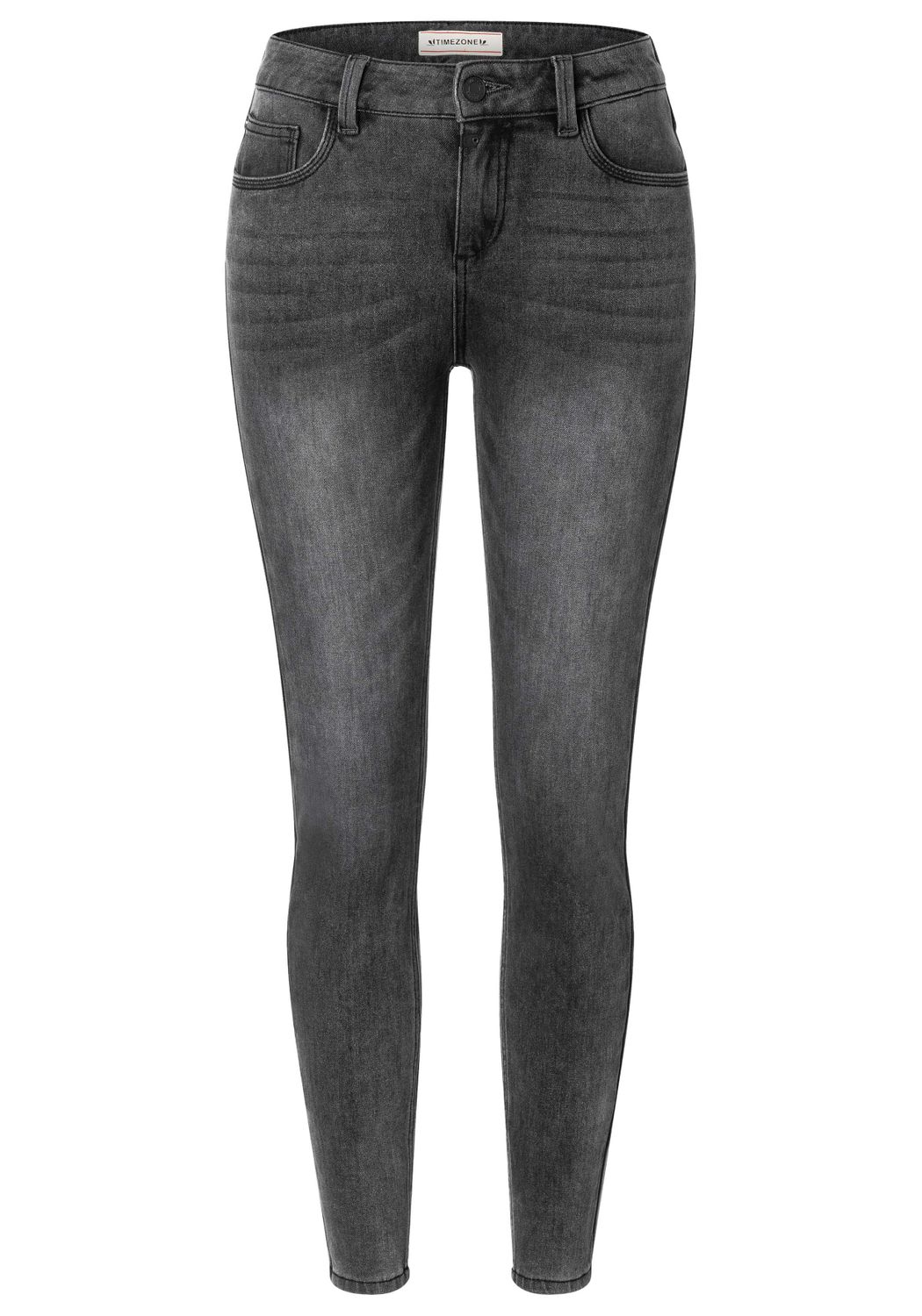 TIMEZONE Damen Jeans TIGHT ALEENATZ WOMANSHAPE - Tight Fit - Grau - Vulcano günstig online kaufen