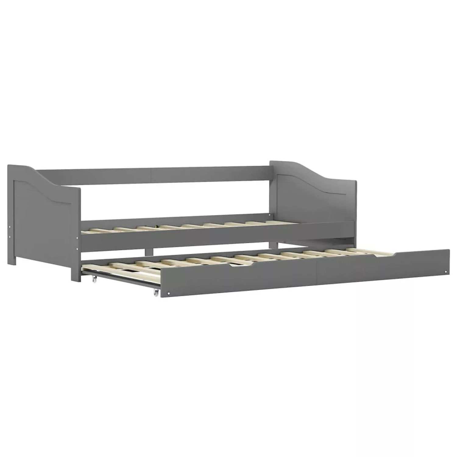 Ausziehsofa Bettgestell Grau Kiefernholz 90×200 Cm günstig online kaufen