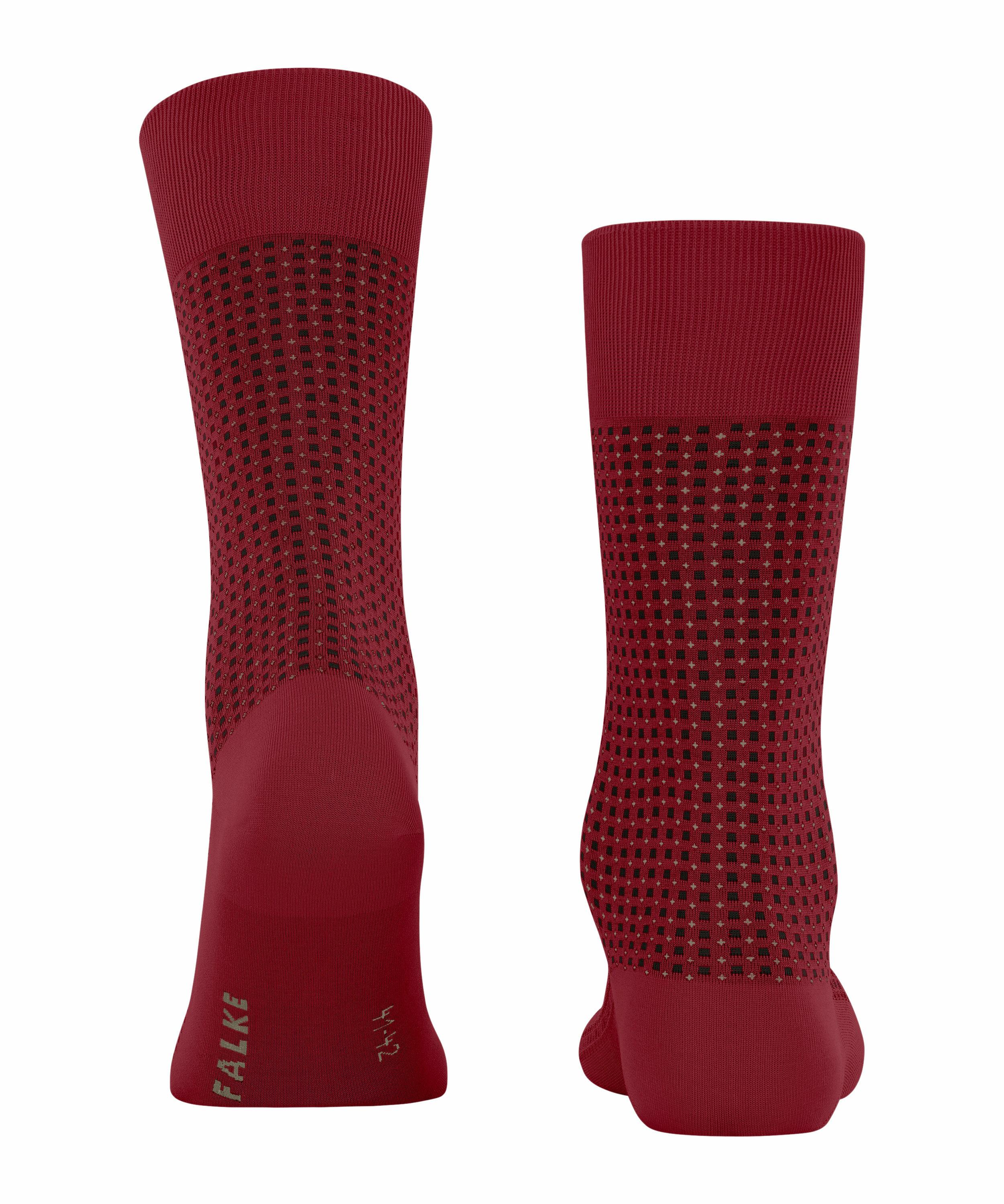 FALKE Uptown Tie Herren Socken, 45-46, Rot, Ajour, Baumwolle, 12437-822806 günstig online kaufen