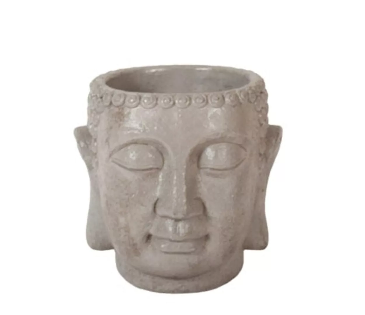 Blumentopf Buddha 23 X 22,5 Cm Steingrau günstig online kaufen