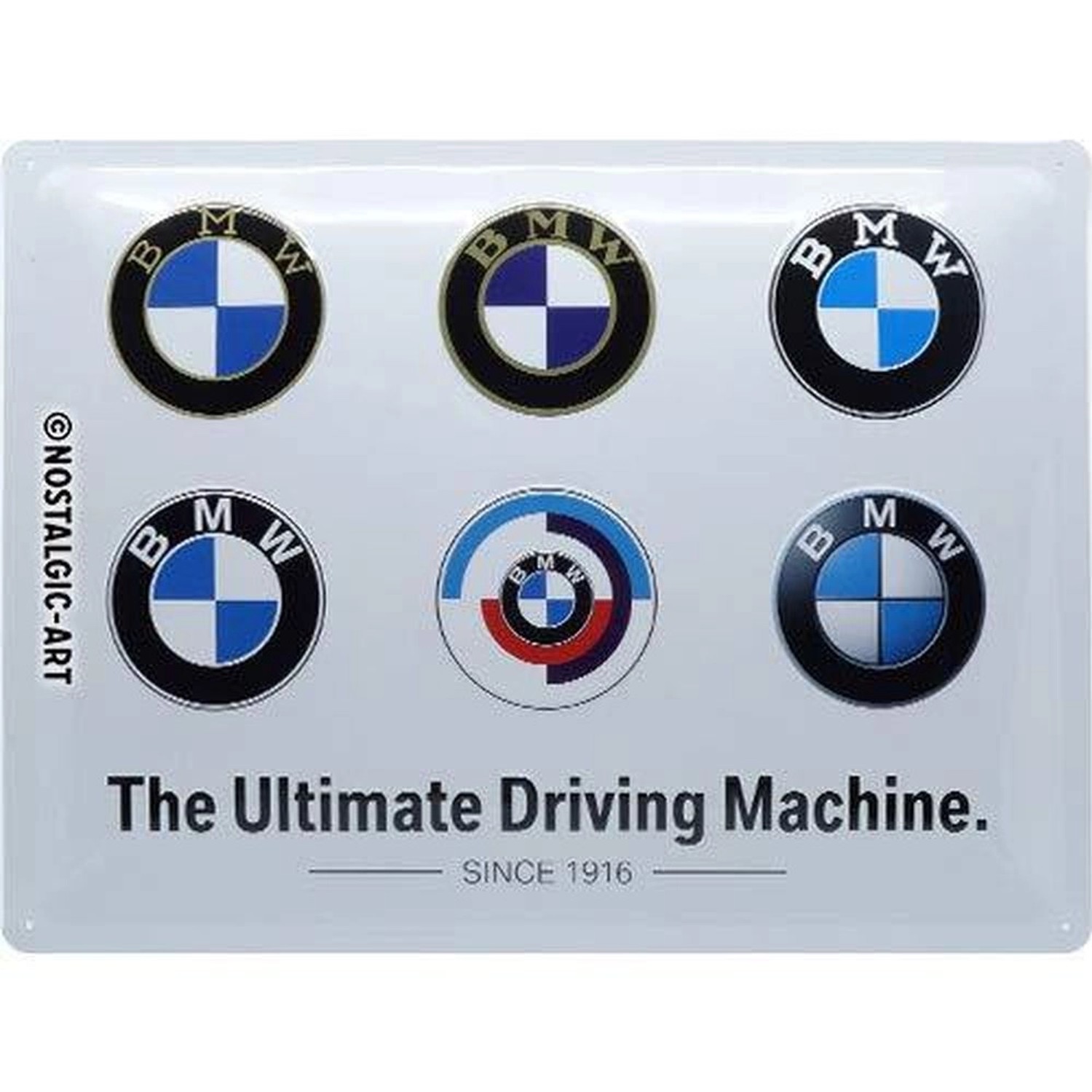 Nostalgic-Art Blechschild 30 x 40 cm - BMW - BMW Logo Evolution günstig online kaufen