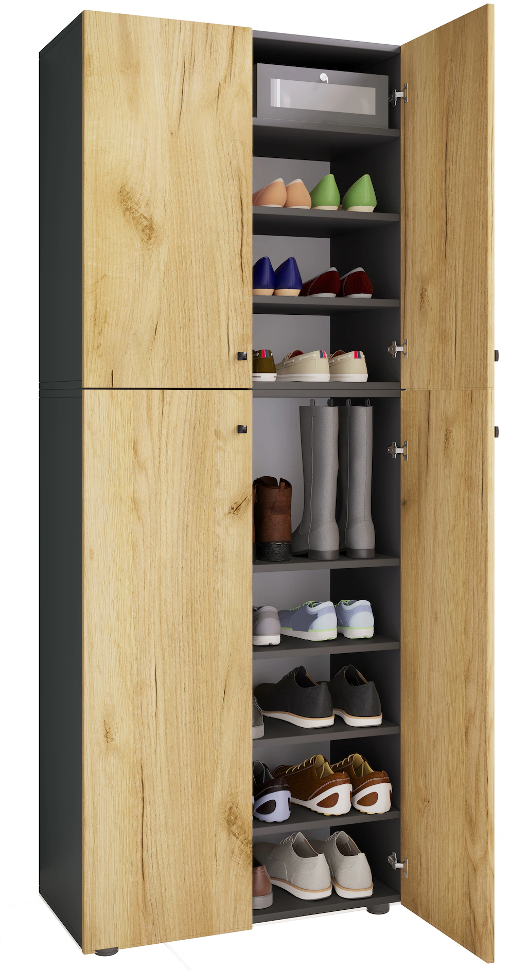 VCM Schuhschrank "VCM Holz-Schuhschrank  Maße: B. 70 x H. 184 x T. 40 cm  A günstig online kaufen