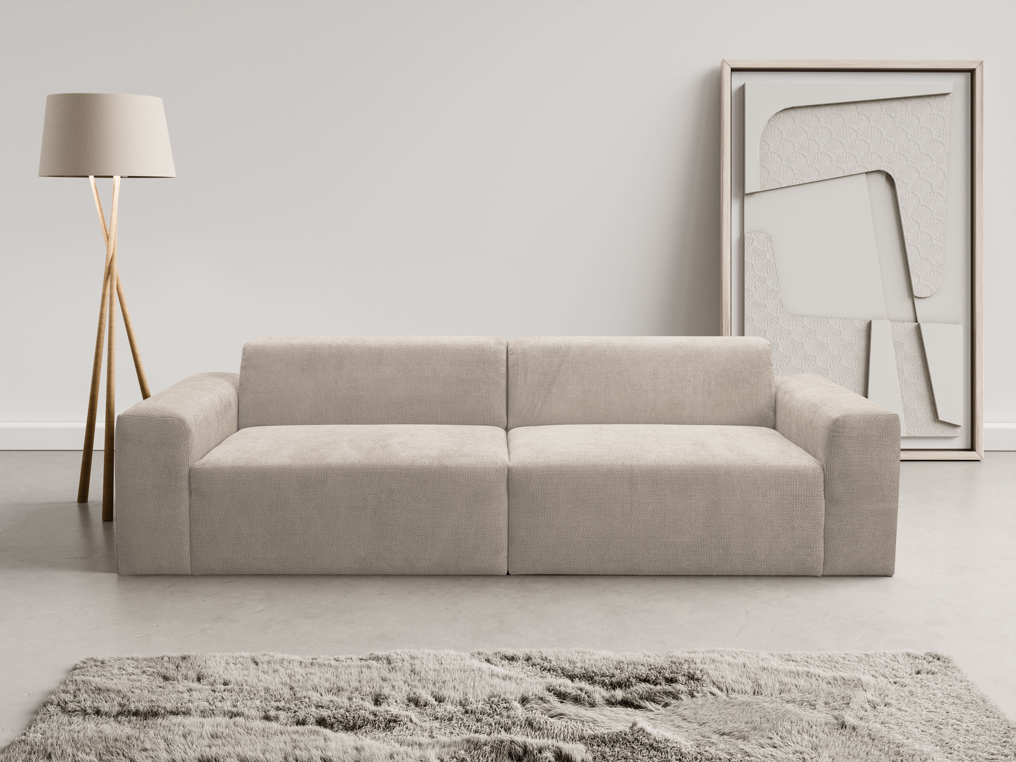 WERK2 Sofa "Zeus 3-Sitzer", Curvy Trend 3-Sitzer mit urbaner Optik günstig online kaufen