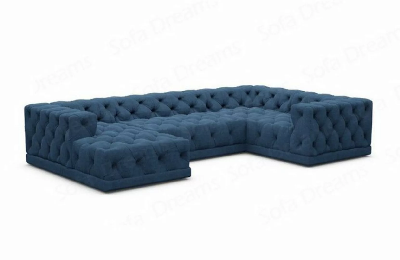 Sofa Dreams Wohnlandschaft Strukturstoff Stoff Polster Sofa Palma U Form St günstig online kaufen