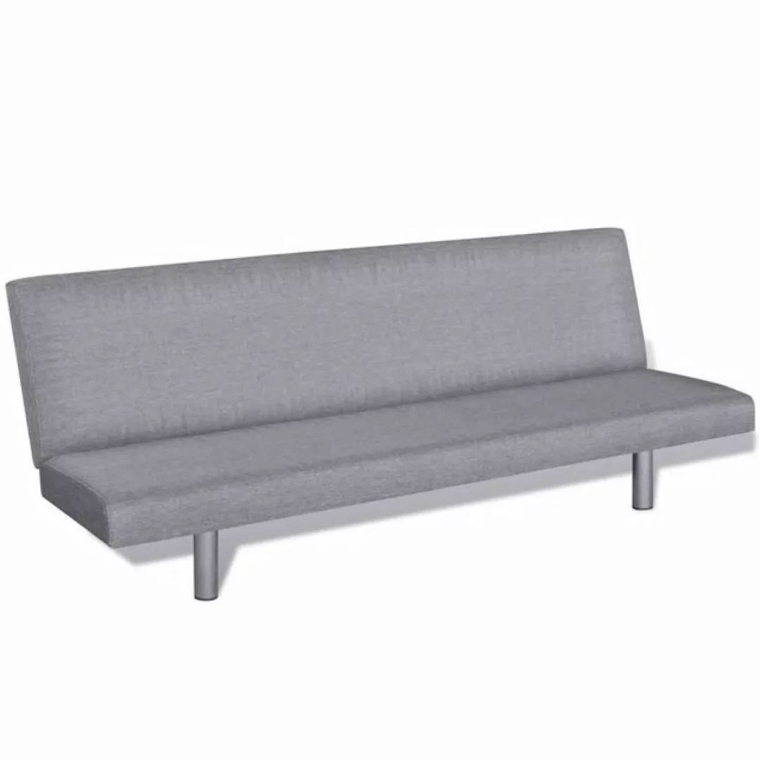 vidaXL Sofa Schlafsofa Hellgrau Polyester Schlafcouch Schlaffunktion günstig online kaufen