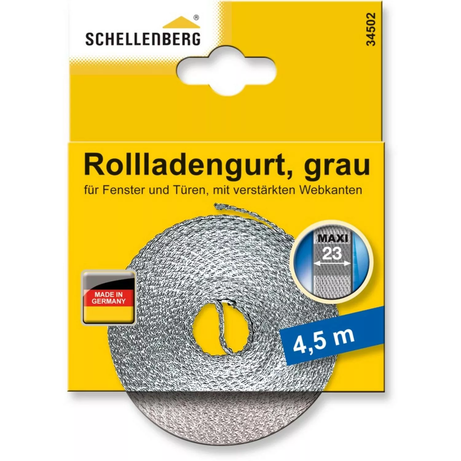 Schellenberg Rollladengurt Maxi 23 mm 4,5 m Grau günstig online kaufen