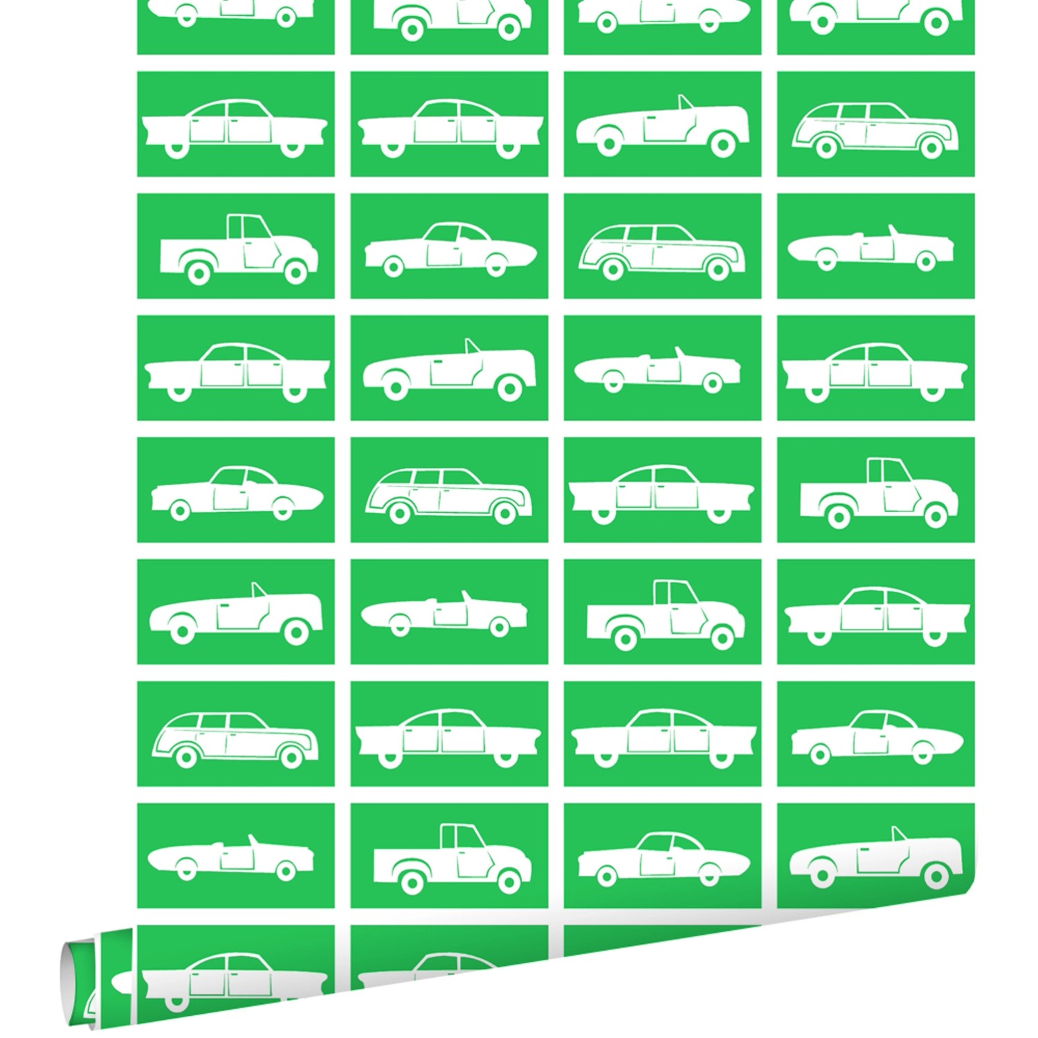 ESTAhome Tapete Autos Grün 53 cm x 10,05 m 115828 günstig online kaufen