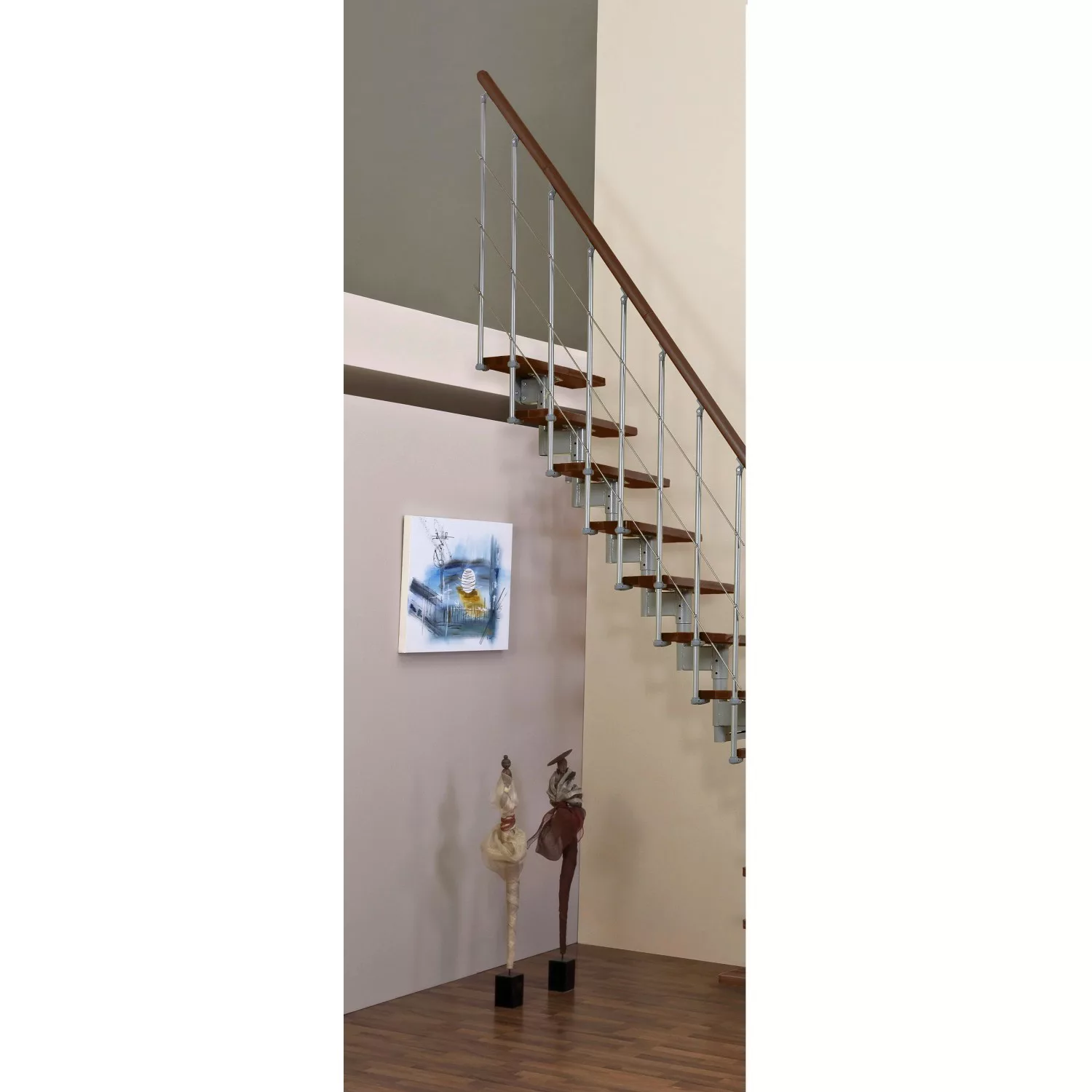 Minka Raumspartreppe Style Walnuss Grau Geschosshöhe bis 304 cm günstig online kaufen
