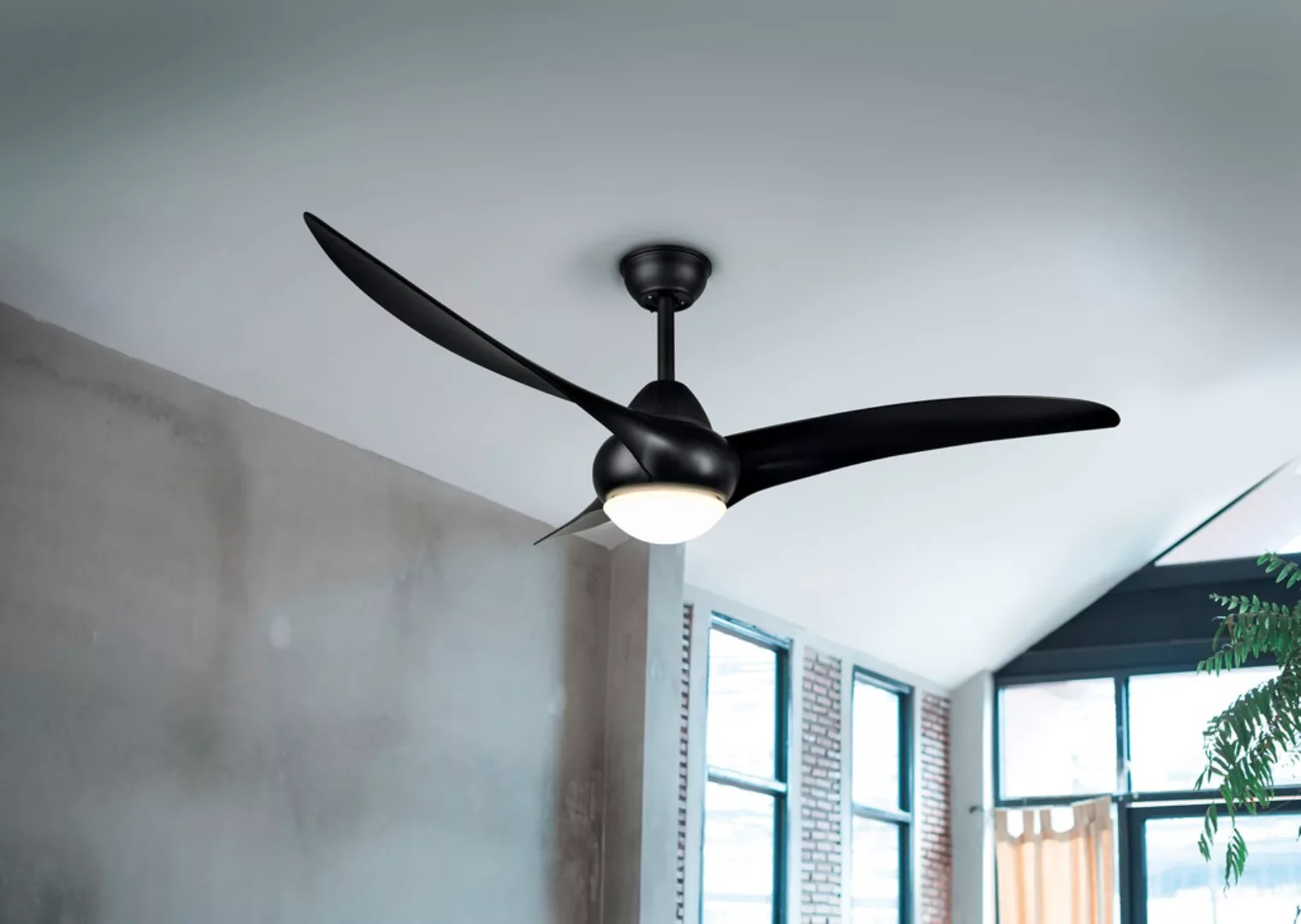 LED-Ventilator Alesund mit Fernbedienung, schwarz günstig online kaufen