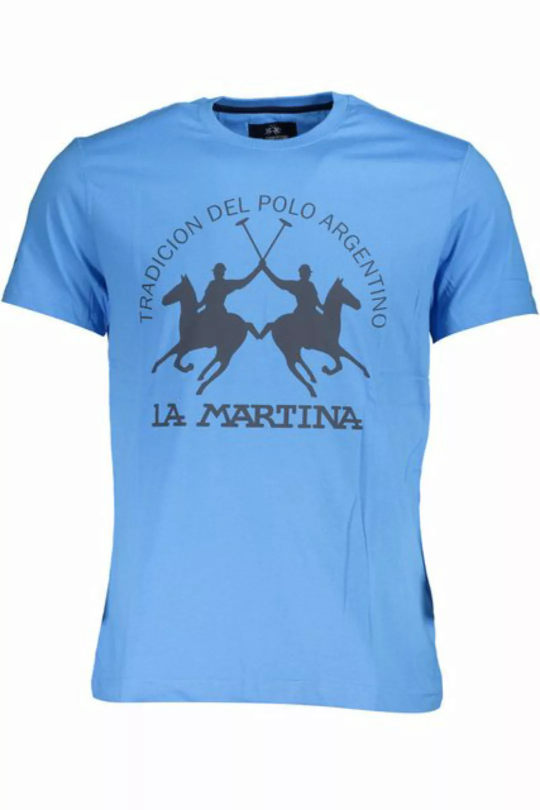 La Martina T-Shirt Herren T-Shirt Blau Kurzarm - Regular Fit mit günstig online kaufen