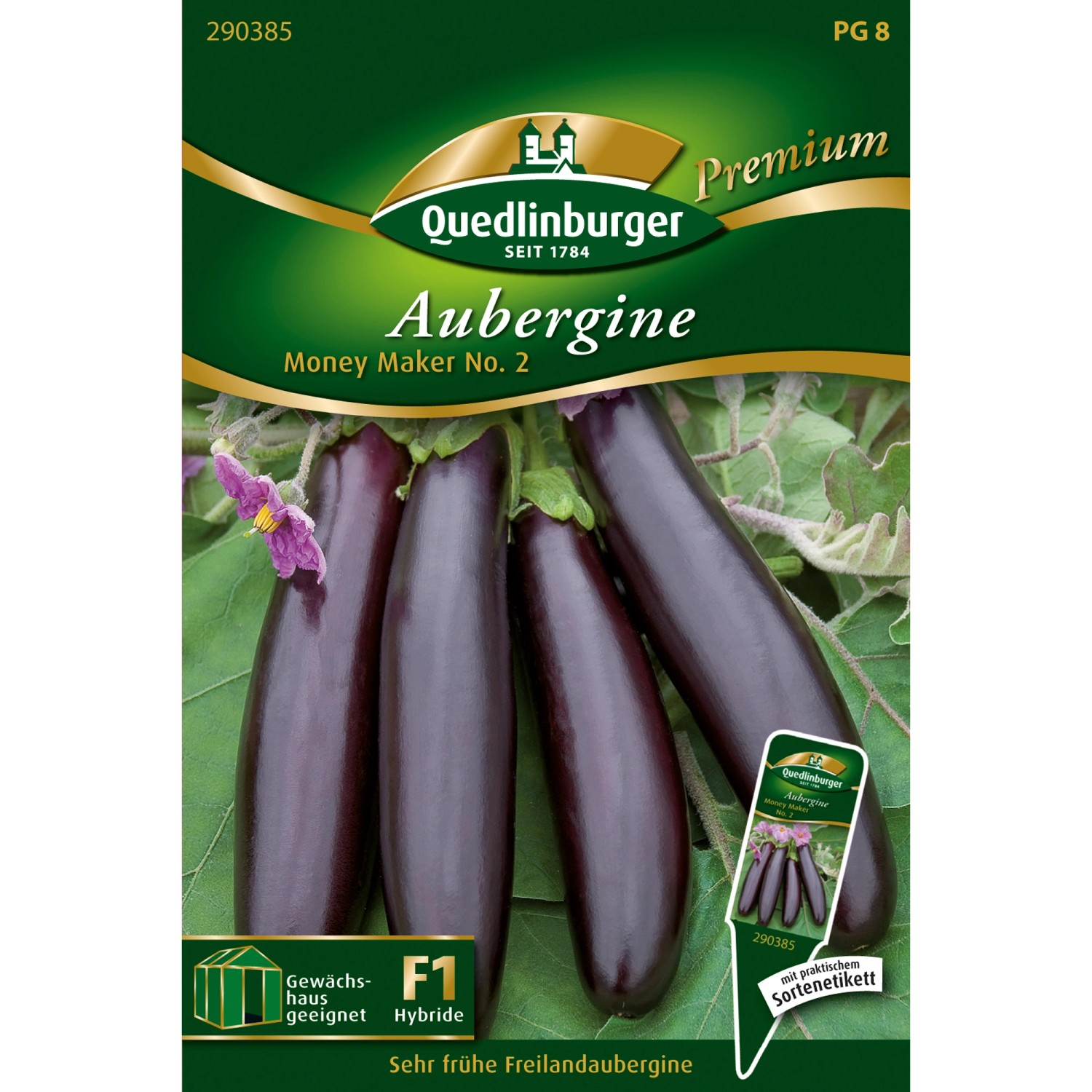 Quedlinburger Freiland-Aubergine Moneymaker No. 2 Zoll Loses Saatgut günstig online kaufen