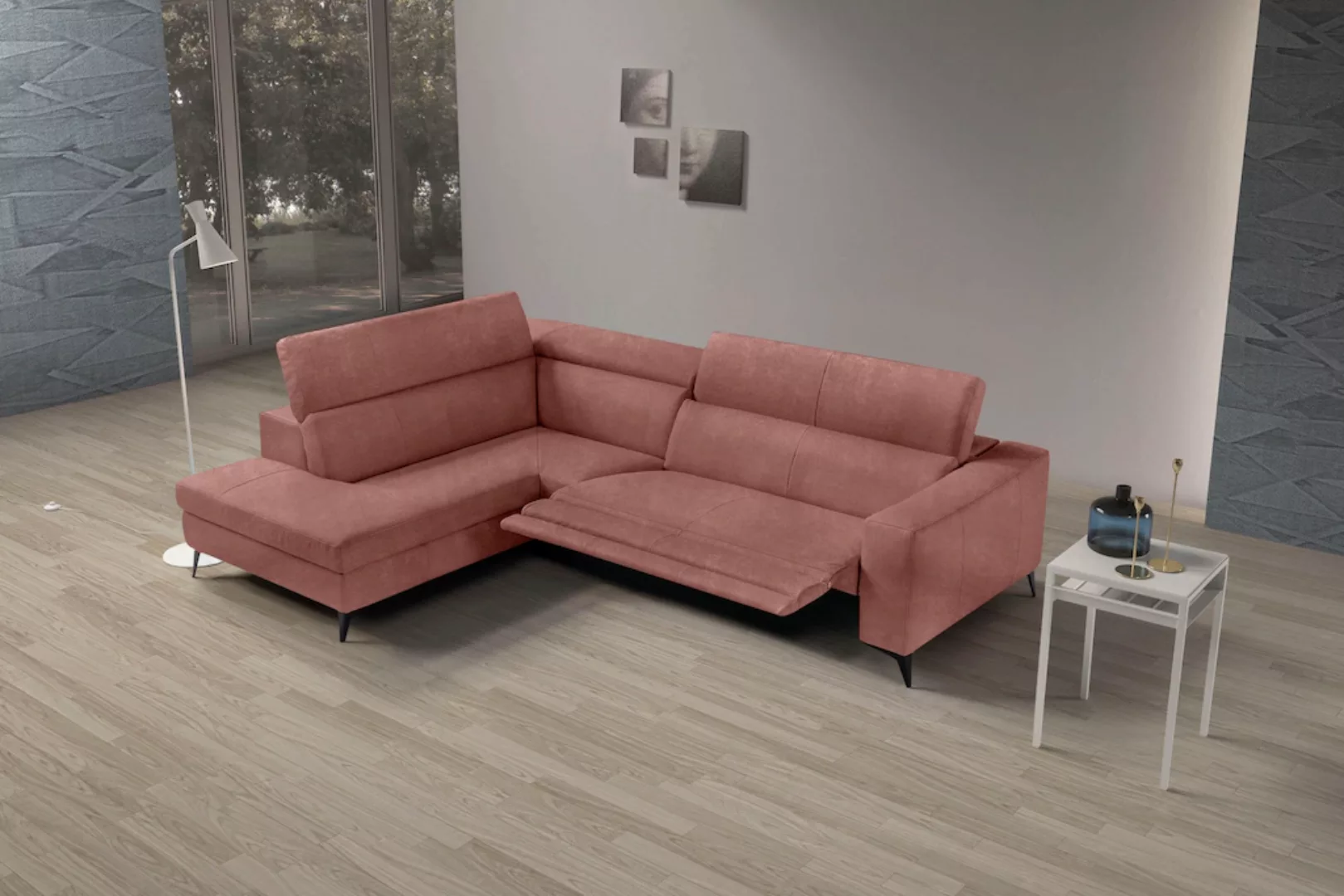 Egoitaliano Ecksofa "Edith, Designsofa mit hohem Sitzkomfort, L-Form", inkl günstig online kaufen