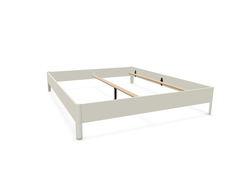 NAIT Doppelbett farbig lackiert Brillantgelb 180 x 220cm Ohne Kopfteil günstig online kaufen