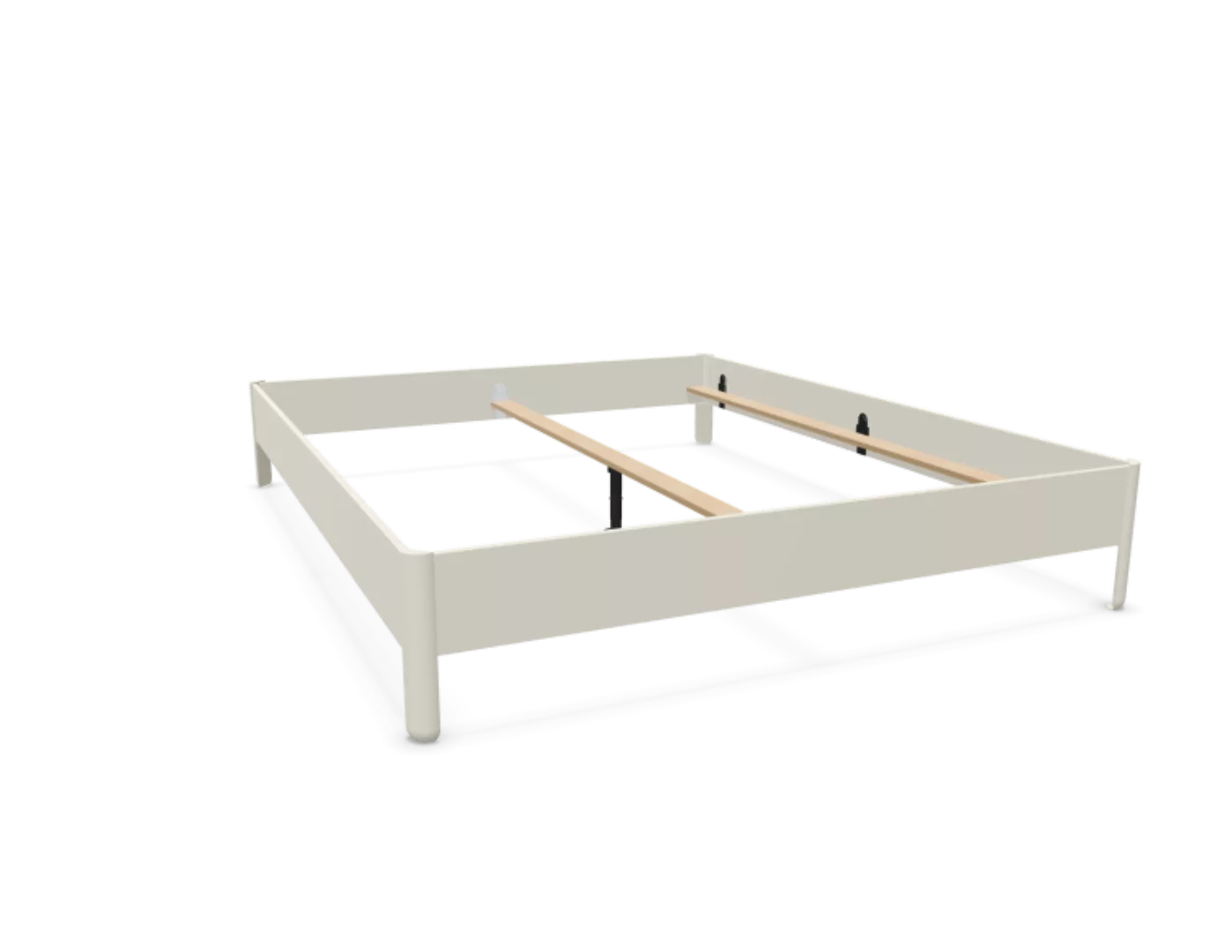 NAIT Doppelbett farbig lackiert Brillantgelb 180 x 220cm Ohne Kopfteil günstig online kaufen