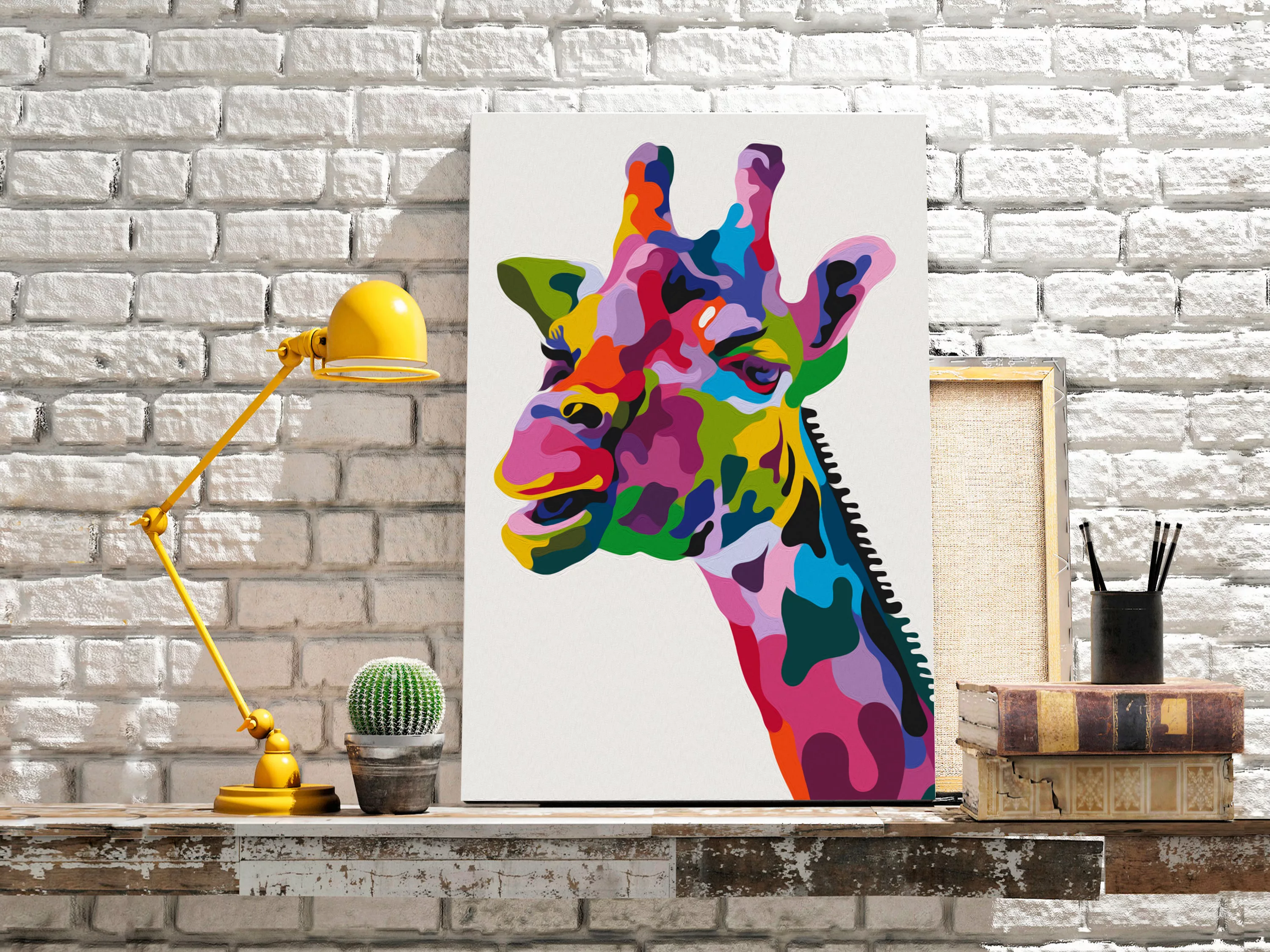 Malen Nach Zahlen - Colourful Giraffe günstig online kaufen