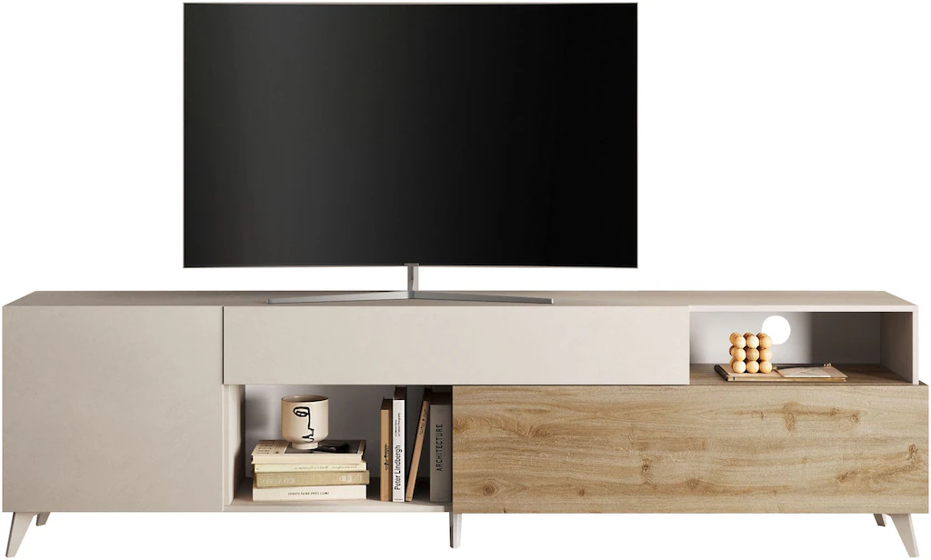 LC Lowboard "Monaco Breite 241 cm, TV-Board mit 1 Tür, 1 Klappe u. 1 Schubk günstig online kaufen