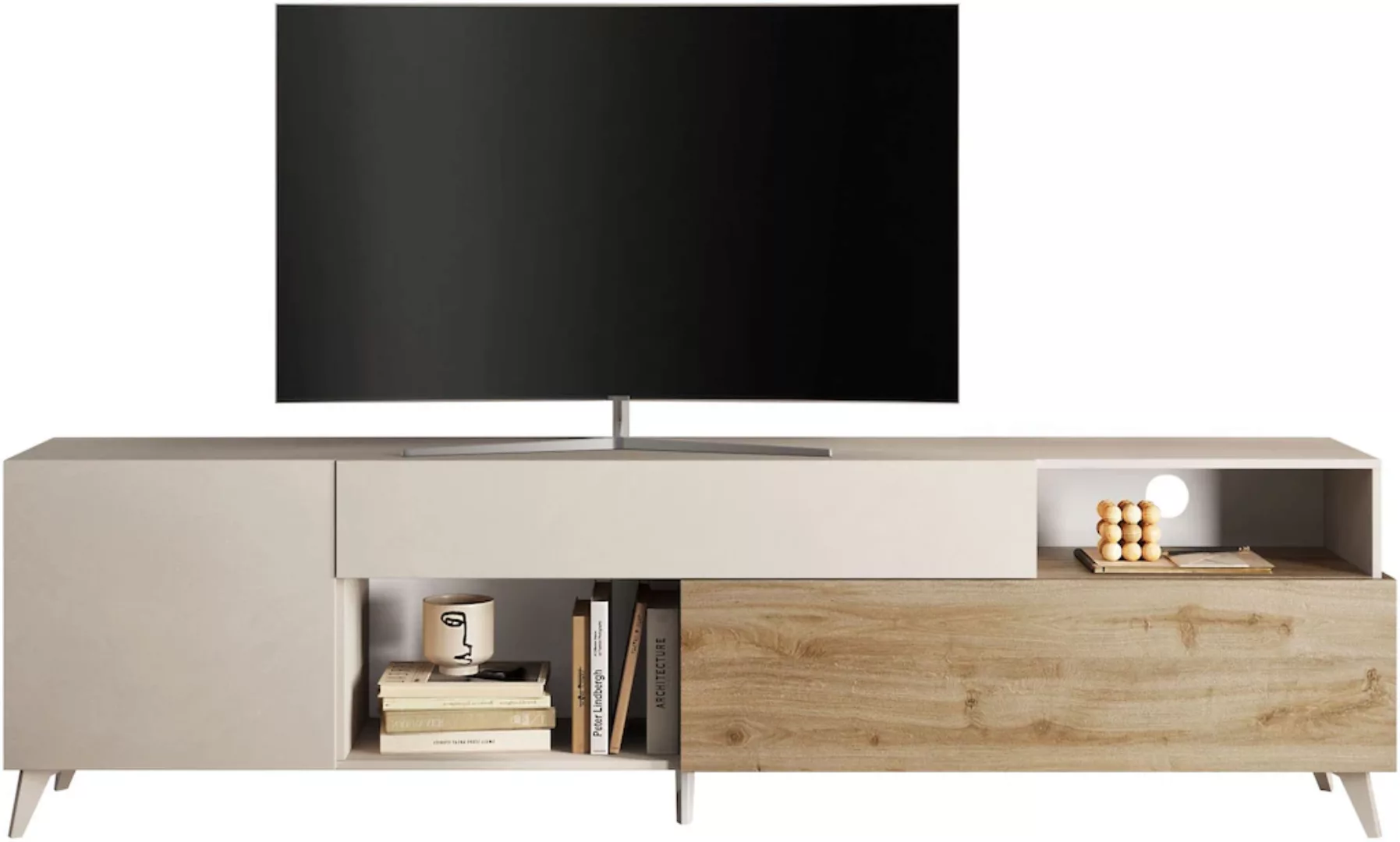 INOSIGN Lowboard "Monaco Breite 241 cm, TV-Schrank mit 1 Tür, 1 Klappe u. 1 günstig online kaufen