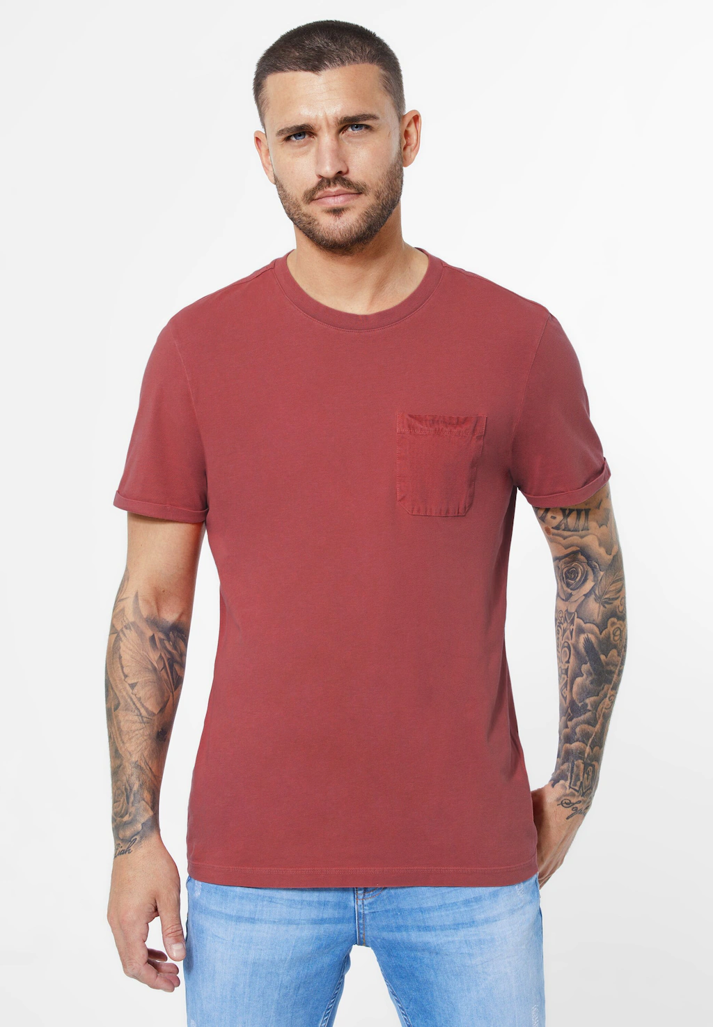 STREET ONE MEN T-Shirt, mit Brusttasche günstig online kaufen