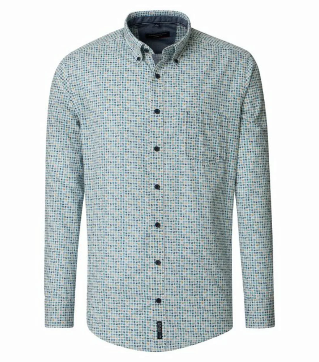 CASAMODA Langarmhemd Casamoda Comfort Fit Button-Down-Kragen Kontrastknöpfe günstig online kaufen