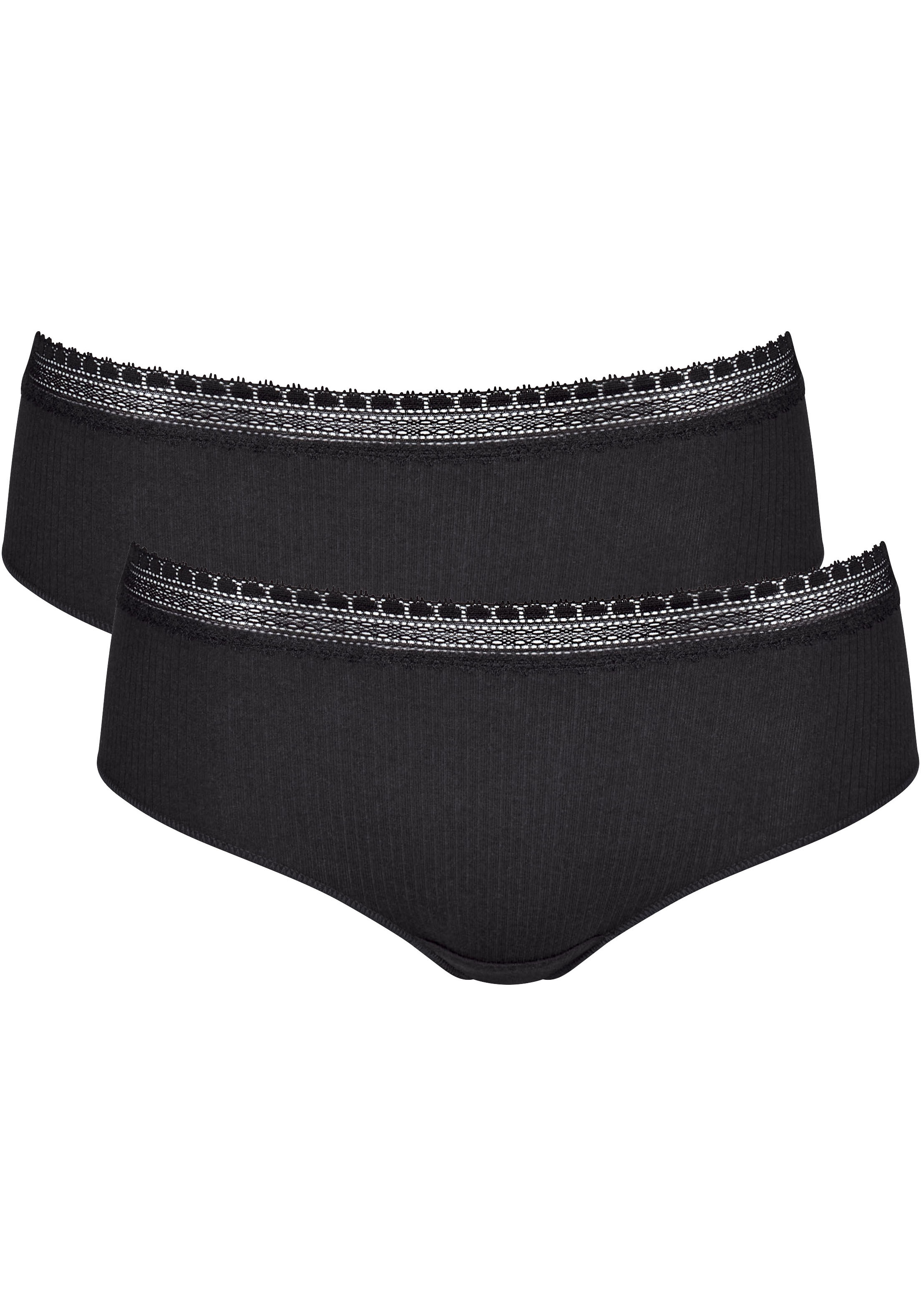sloggi Hipster "GO Ribbed", (2er Pack), Feinripp, Stretch-Spitze, Baumwollm günstig online kaufen