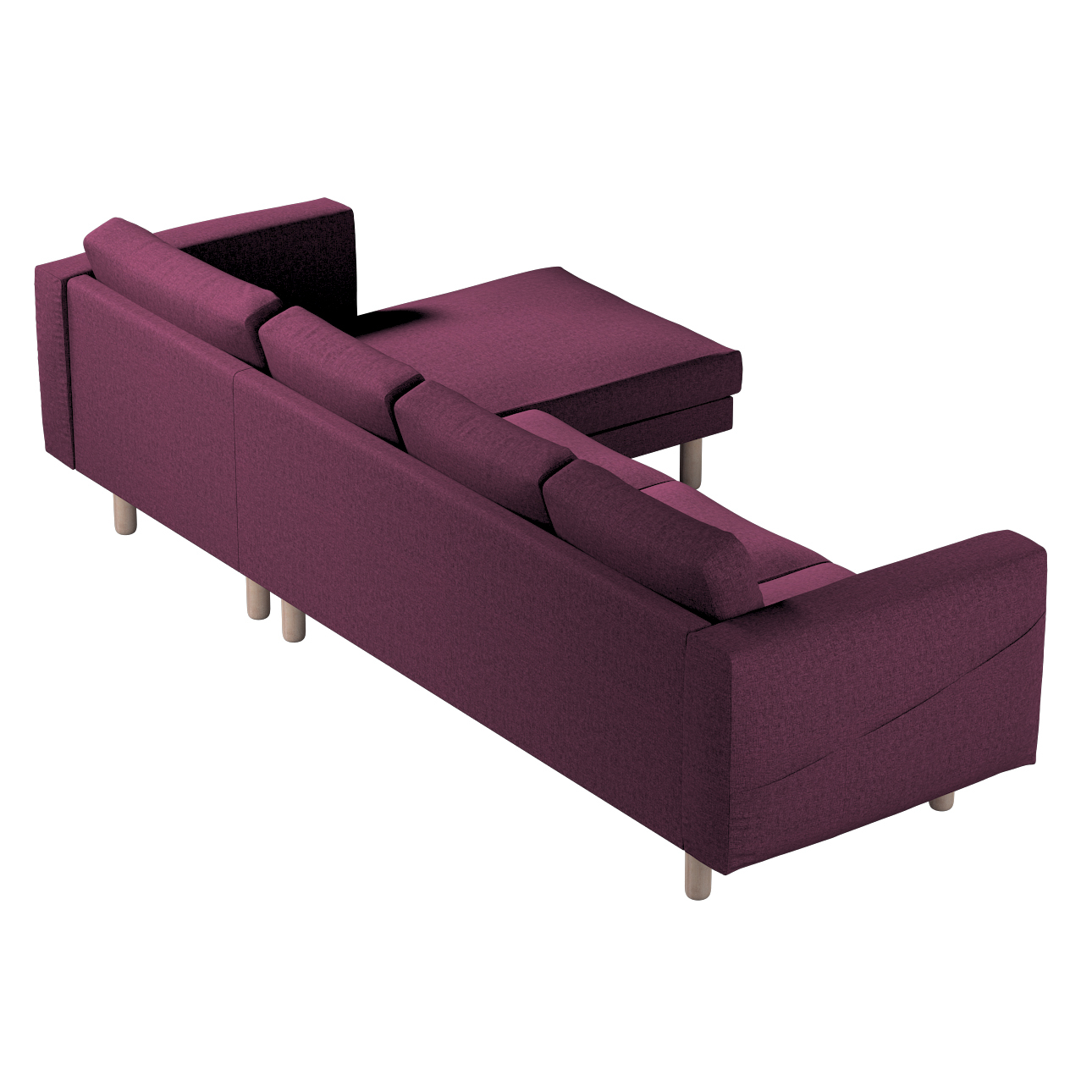 Bezug für Norsborg 4-Sitzer Sofa mit Recamiere, pflaumenviolett, Norsborg B günstig online kaufen