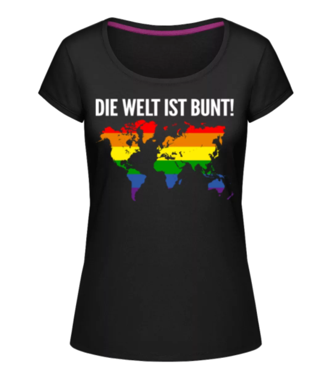 LGBTQ Die Welt Ist Bunt · Frauen T-Shirt U-Ausschnitt günstig online kaufen