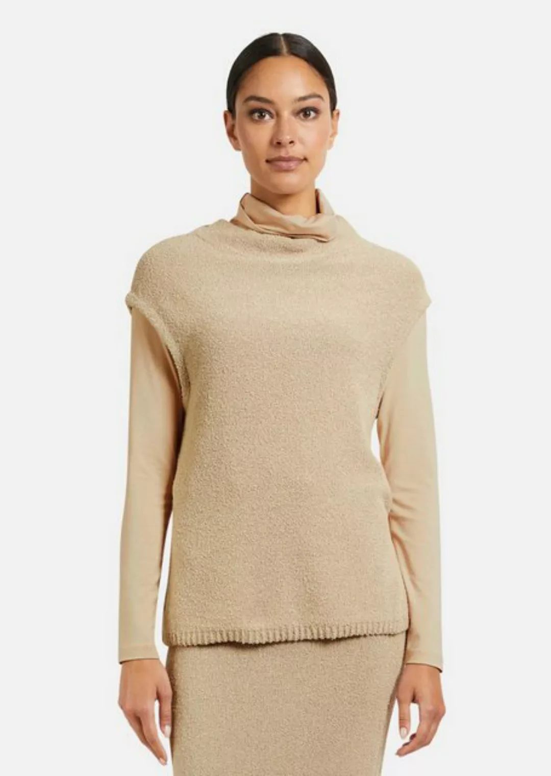 MADELEINE Strickpullover Strick-Pullunder im Frottee-Look günstig online kaufen