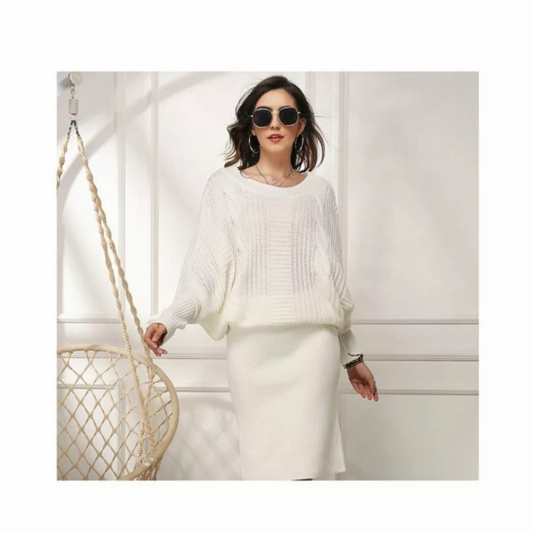 AFAZ New Trading UG Strickkleid Damen Pulloverkleid Einfarbiger Lose Pullov günstig online kaufen