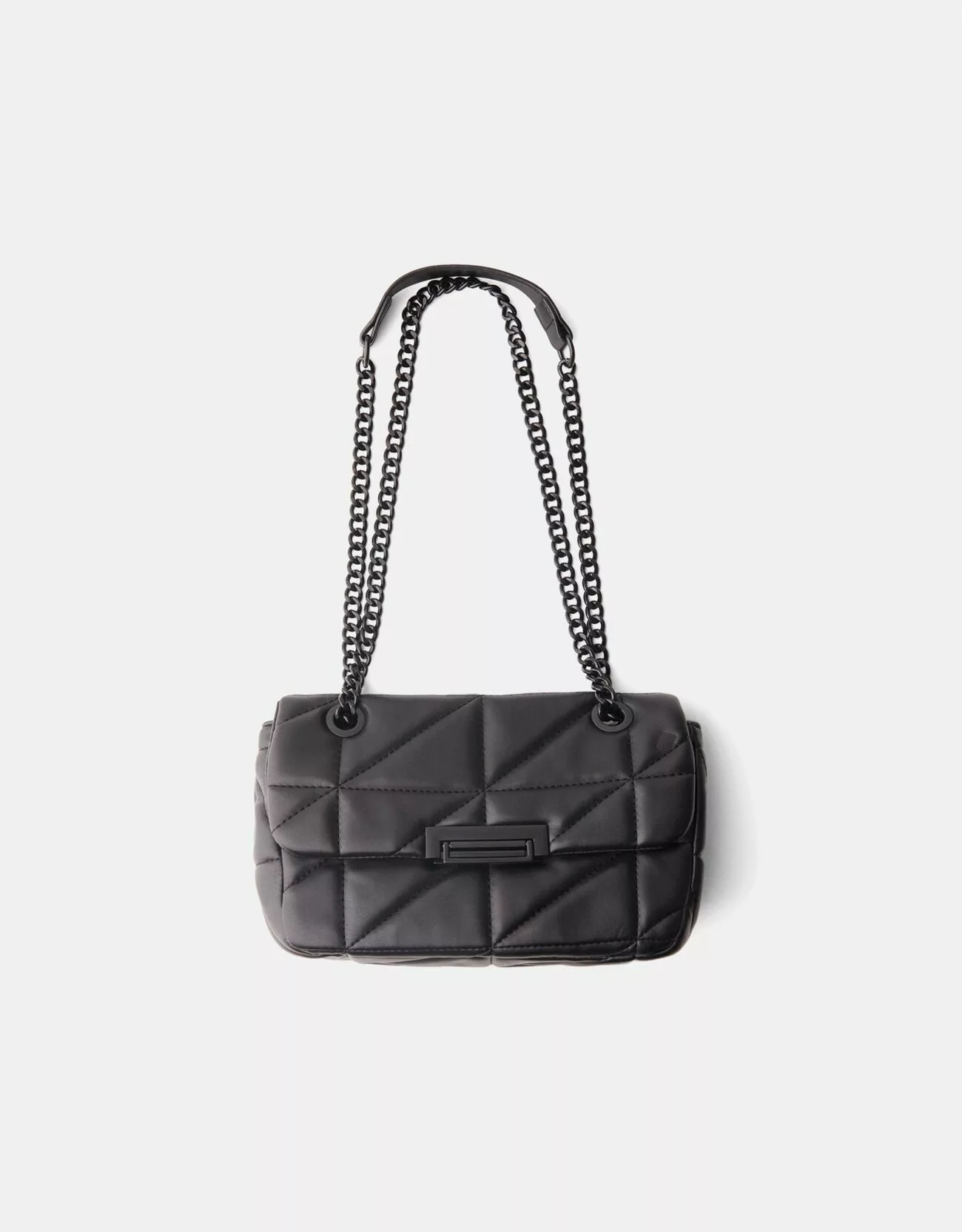 Bershka Stepp-Umhängetasche Mit Kette. Multiway. Damen Schwarz günstig online kaufen