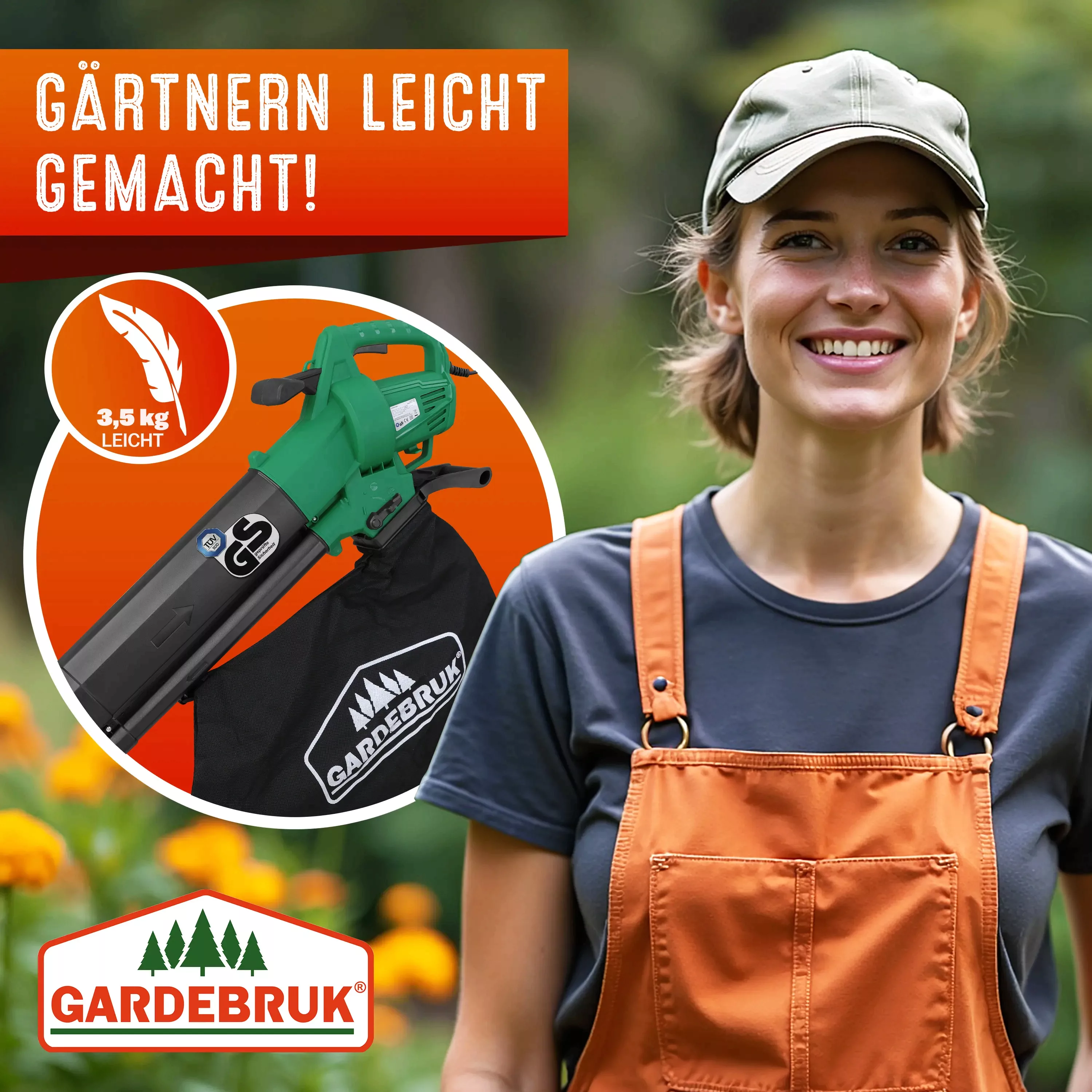 Gardebruk Laubsauger, Elektro 3in1 3000W Schultergurt günstig online kaufen
