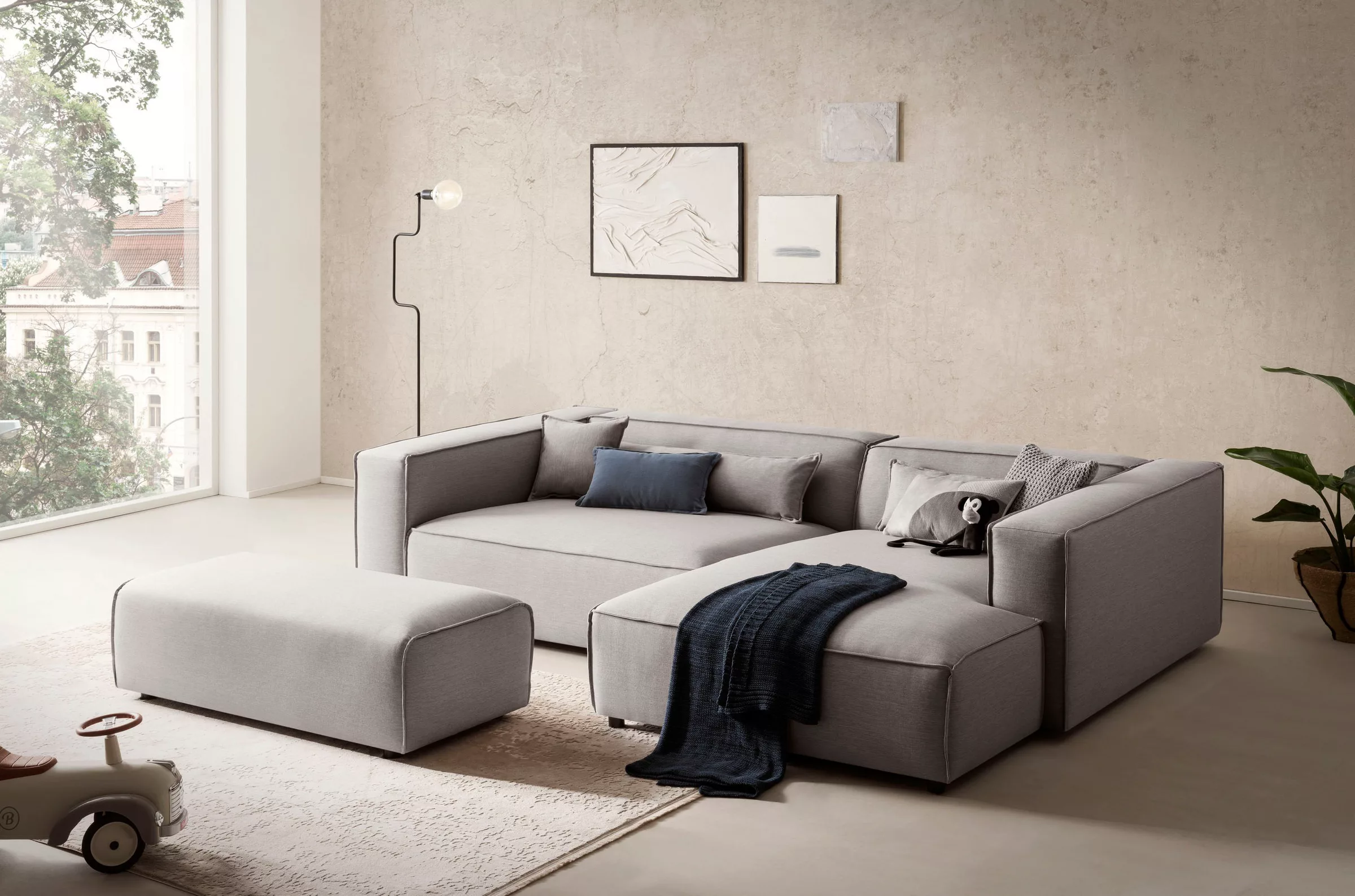 LeGer Home by Lena Gercke Polsterecke »PIARA XXL, L-Form, incl. Hocker«, st günstig online kaufen