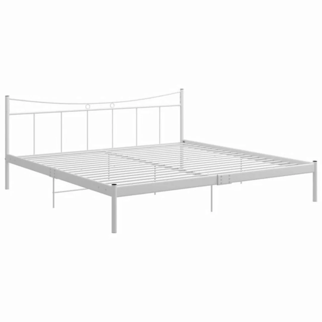 Bettgestell Grau Metall 200x200 Cm günstig online kaufen