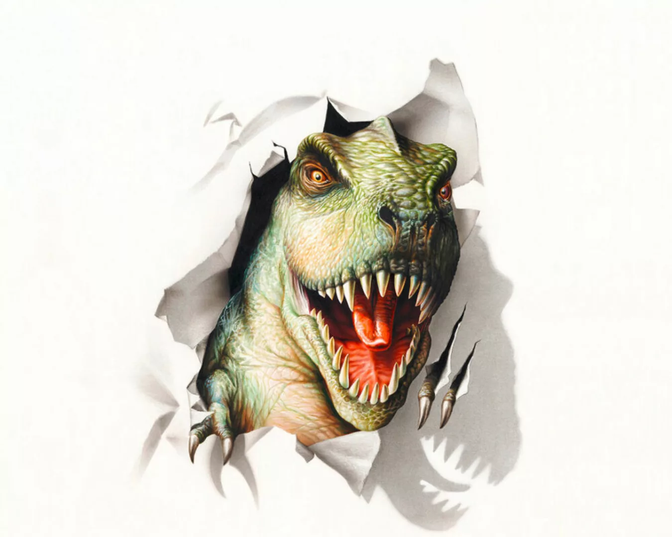 Fototapete "Dinosaurier" 4,00x2,50 m / Glattvlies Perlmutt günstig online kaufen
