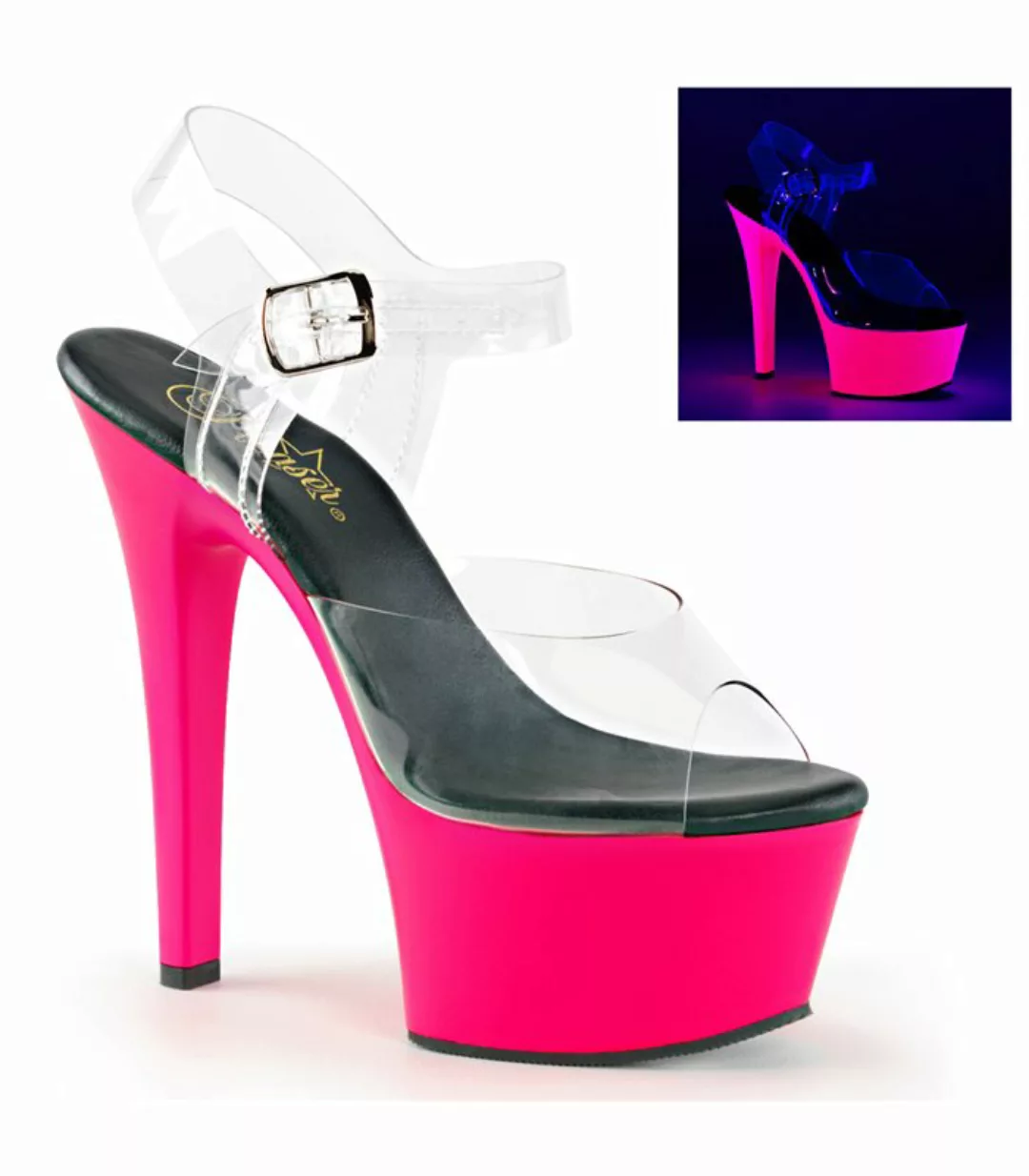 Neon Plateau Sandalette ASPIRE-608UV - Pink (Schuhgröße: EUR 40) günstig online kaufen