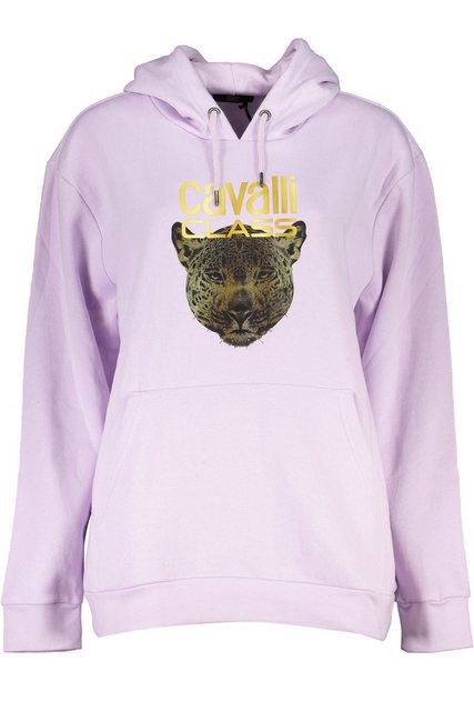 Cavalli Class Sweatshirt Lila Damen-Kapuzenpullover mit Logo-Druck – Stil günstig online kaufen