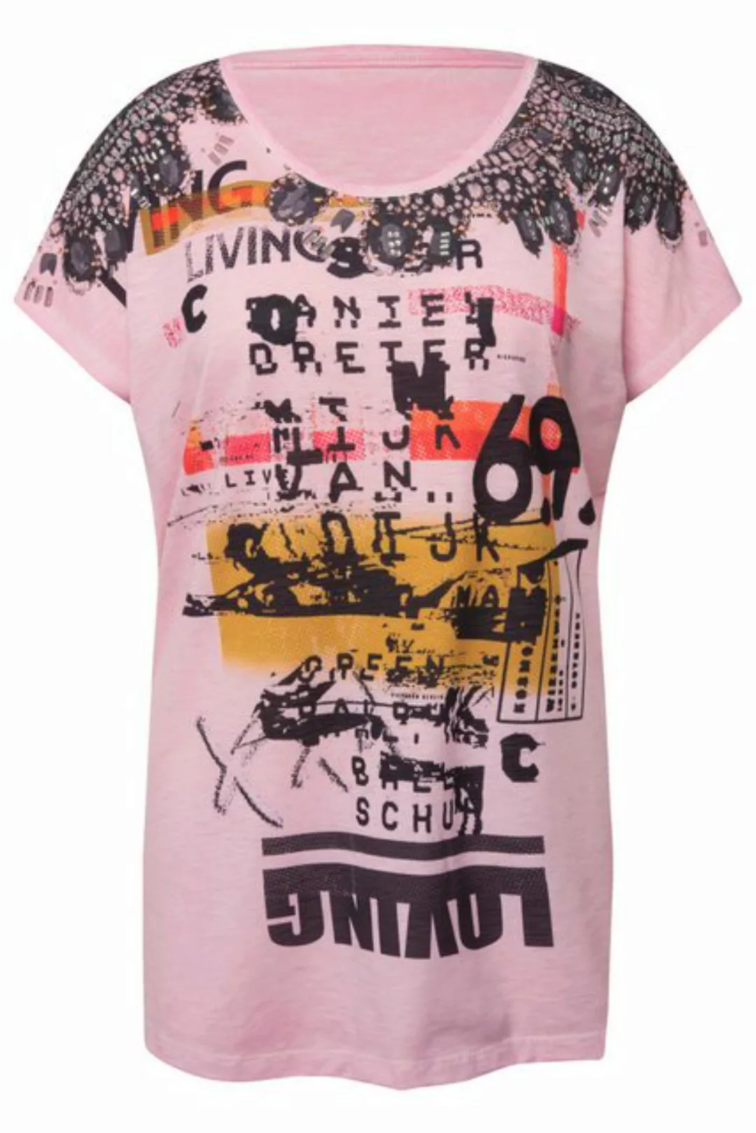 Angel of Style Rundhalsshirt T-Shirt oversized Schrift-Motiv Rundhalsaussch günstig online kaufen