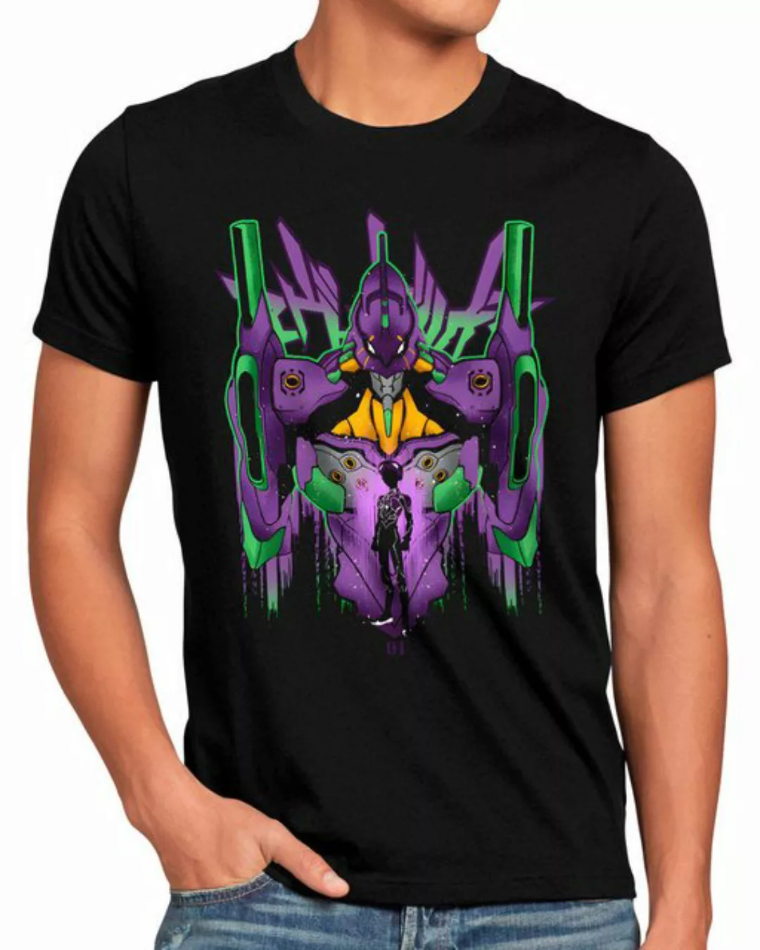 style3 T-Shirt EVA Unit 01 neon genesis evangelion anime manga japanisch bl günstig online kaufen