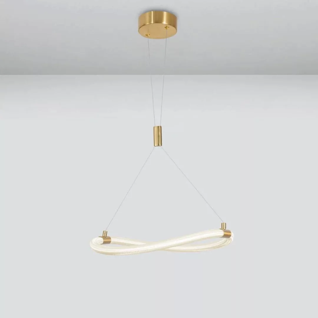 LED Pendelleuchte Cerelia in Gold 15W 1160lm günstig online kaufen