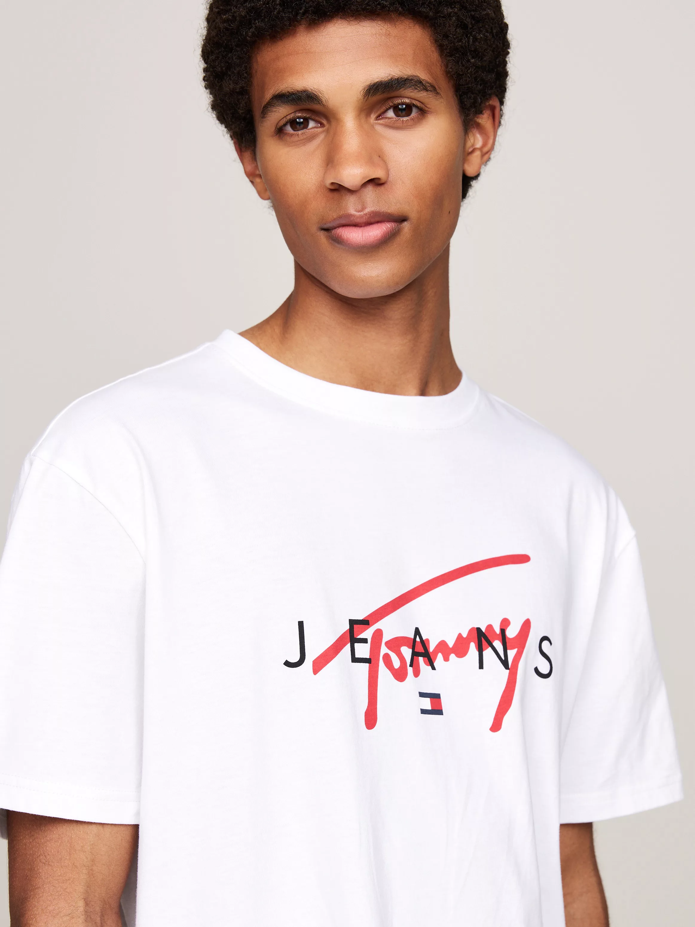 Tommy Jeans T-Shirt TJM REG SIGNATURE TWIST TEE EXT großes Signatur-Logo au günstig online kaufen